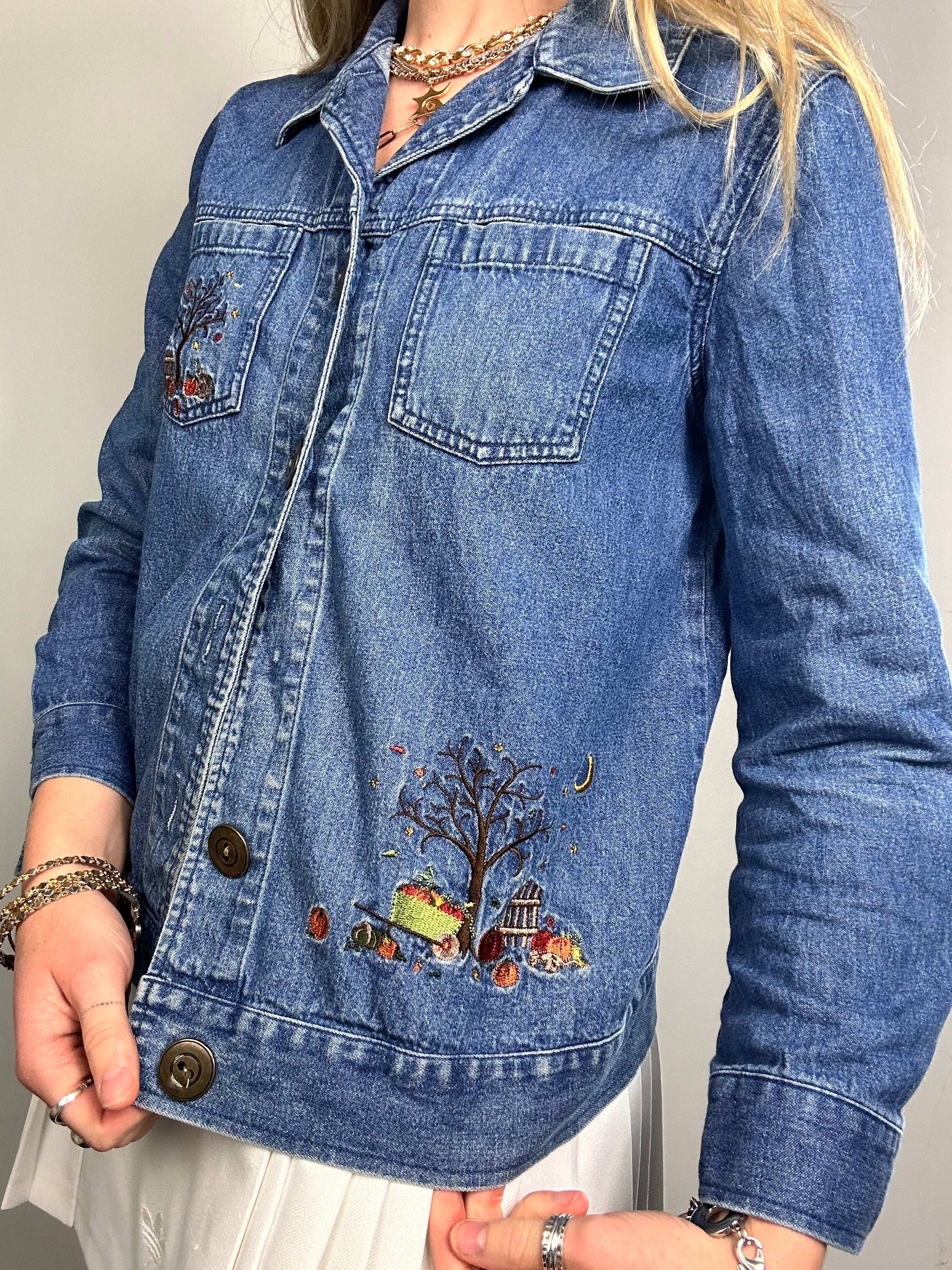 Halloween Denim Jacket Size 10