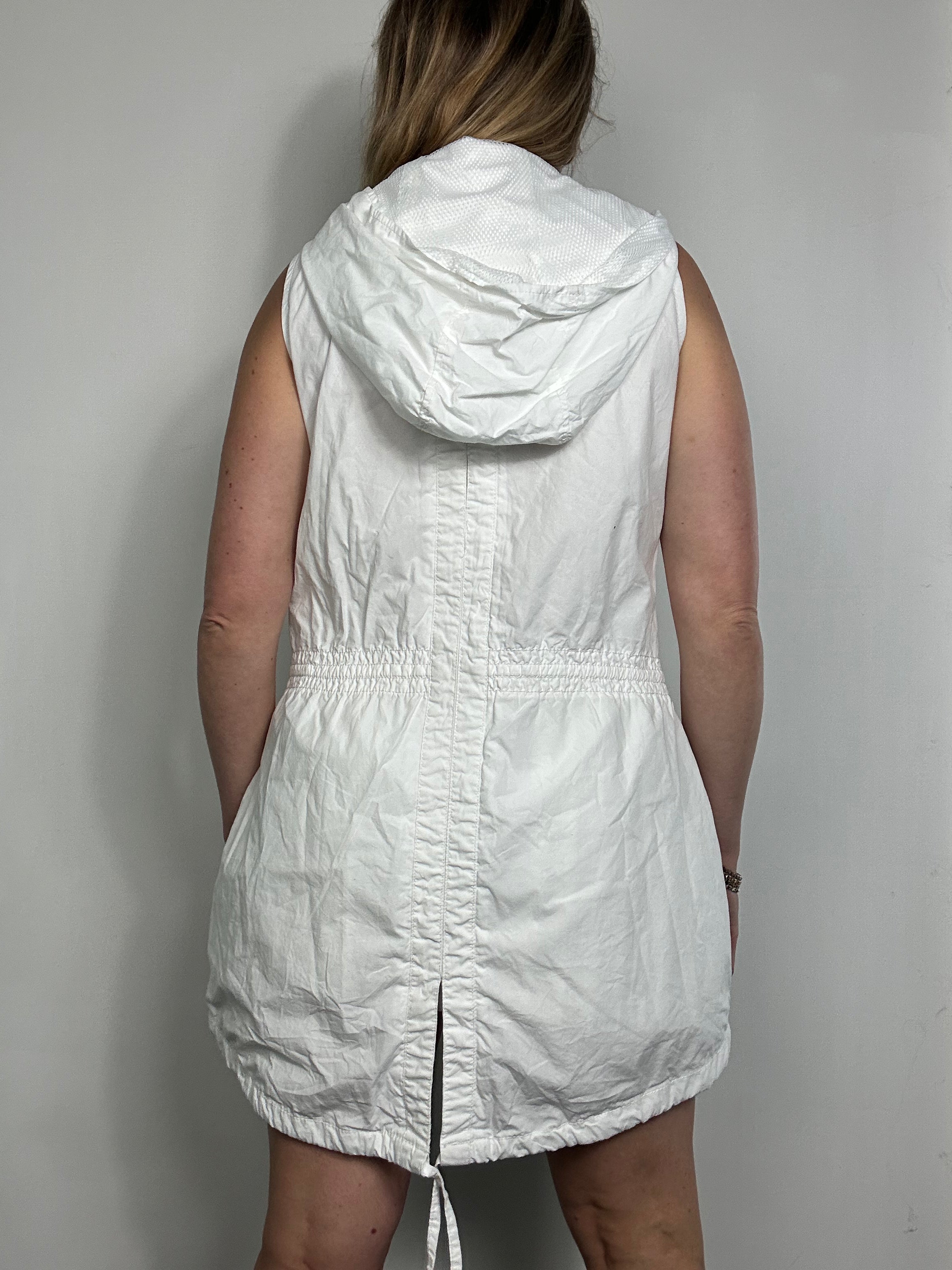 White Cargo Hooded Dress Size 10/12