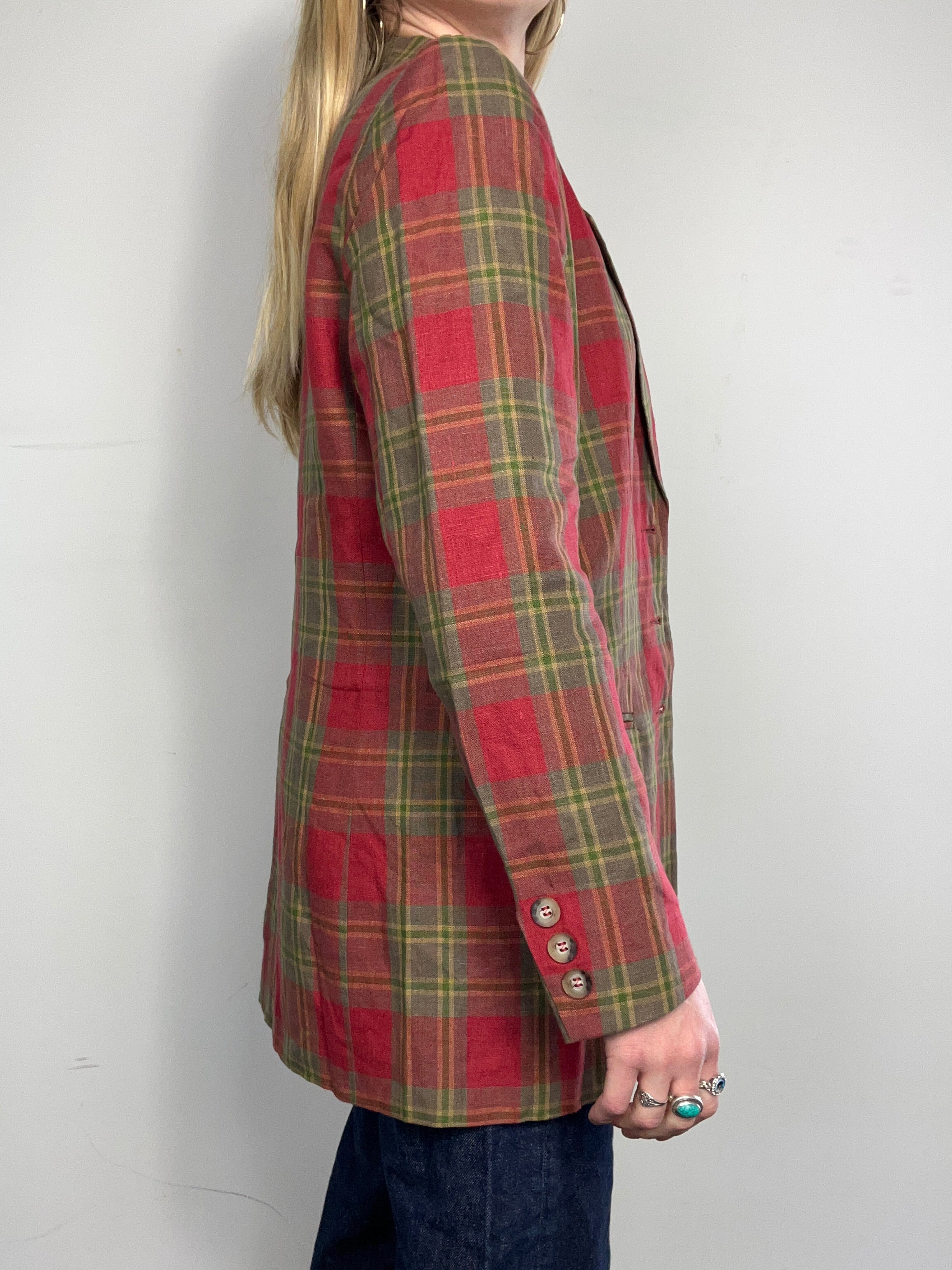 Tartan 80's Blazer Size 10