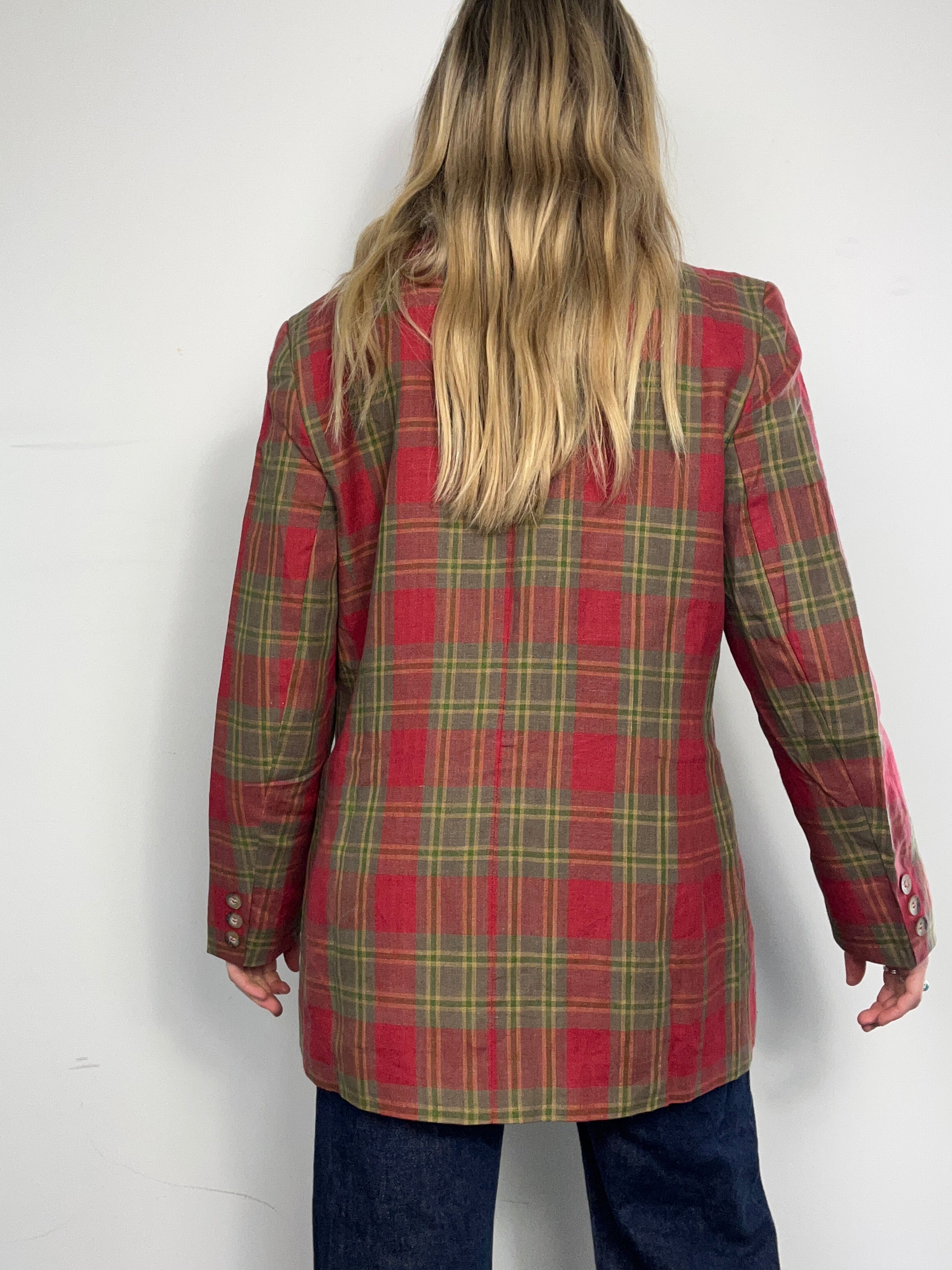 Tartan 80's Blazer Size 10