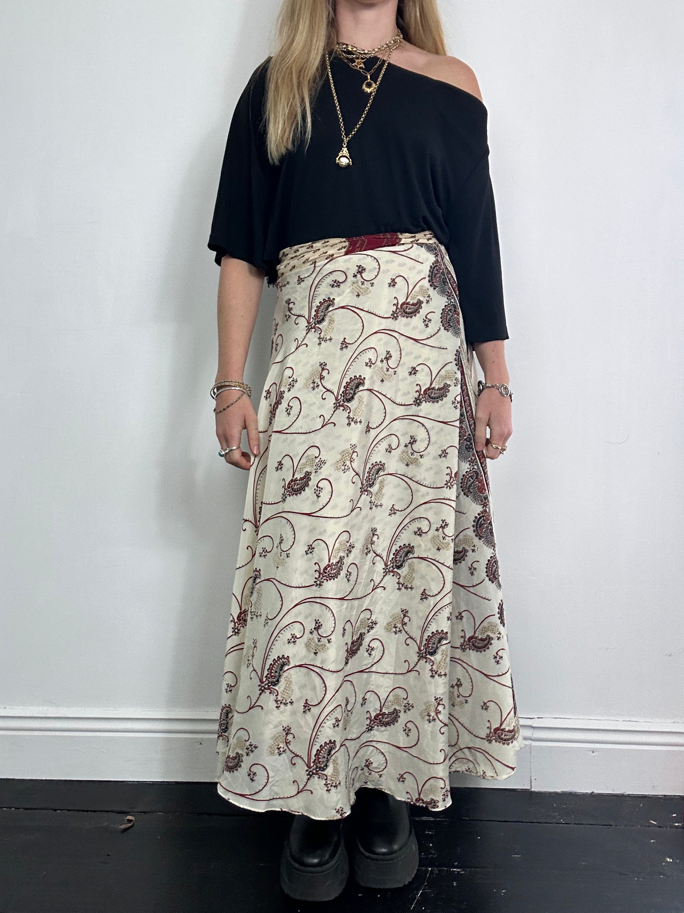 Silk Wrap Skirt one Size Fits All