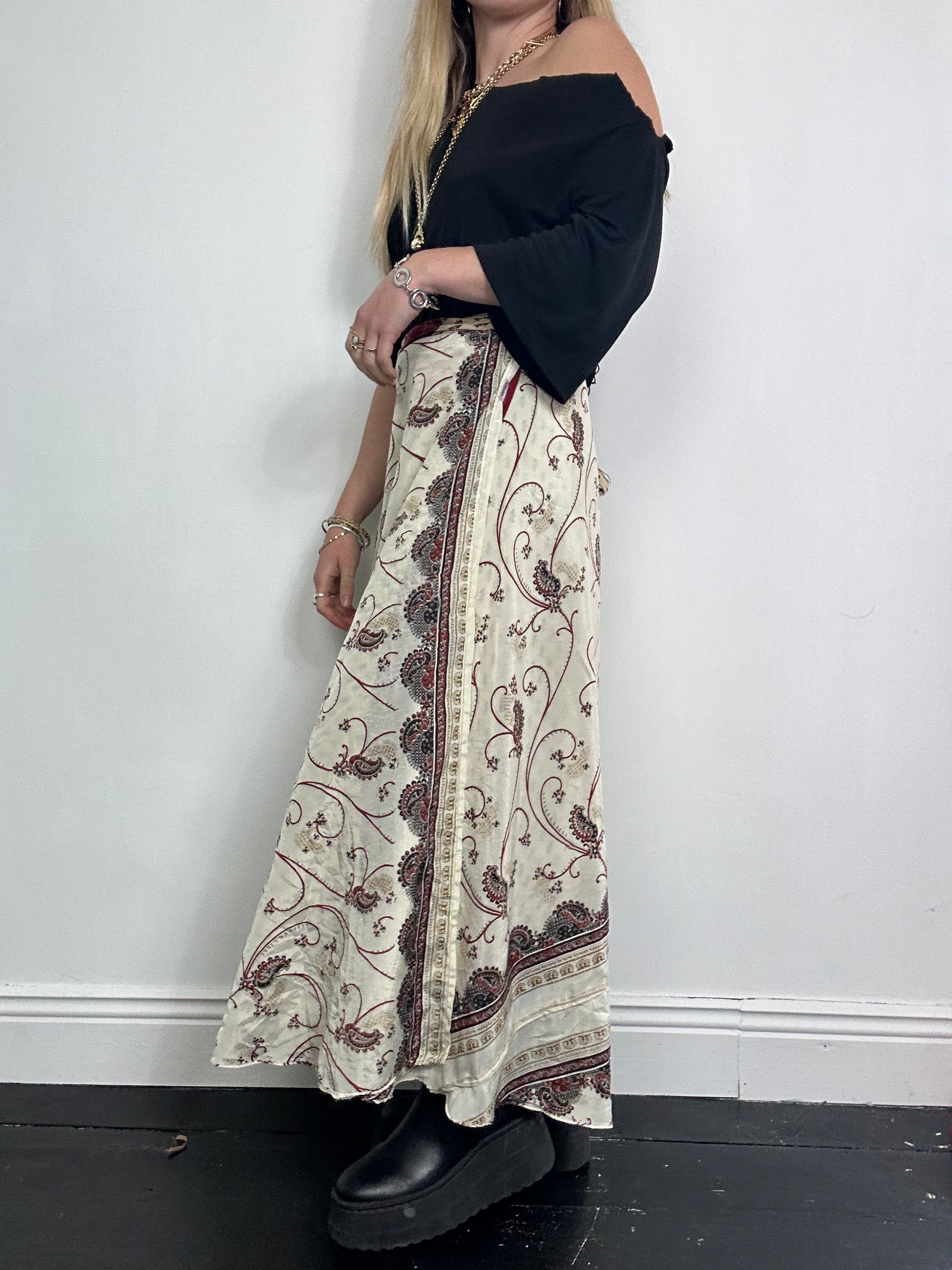 Silk Wrap Skirt one Size Fits All