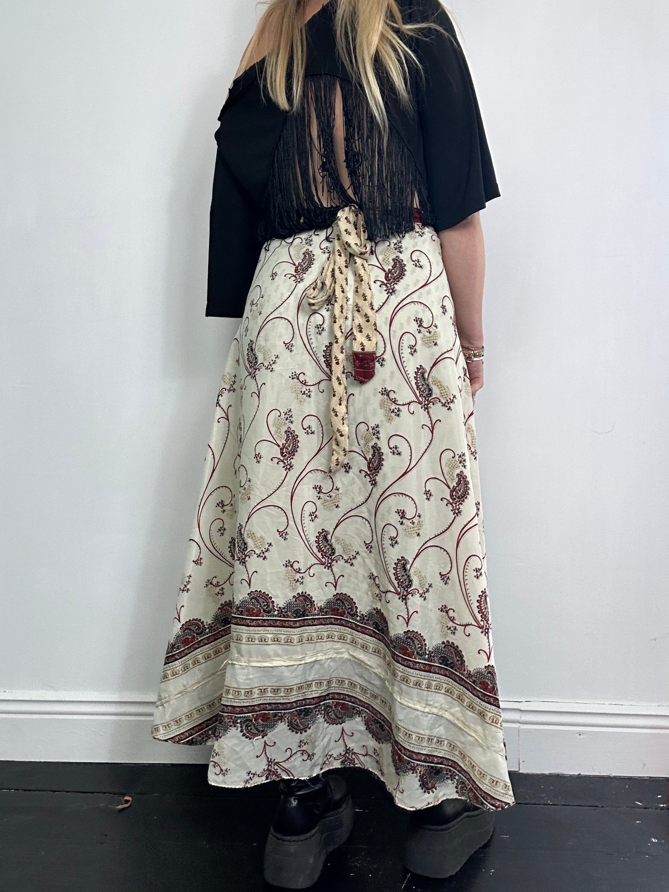Silk Wrap Skirt one Size Fits All