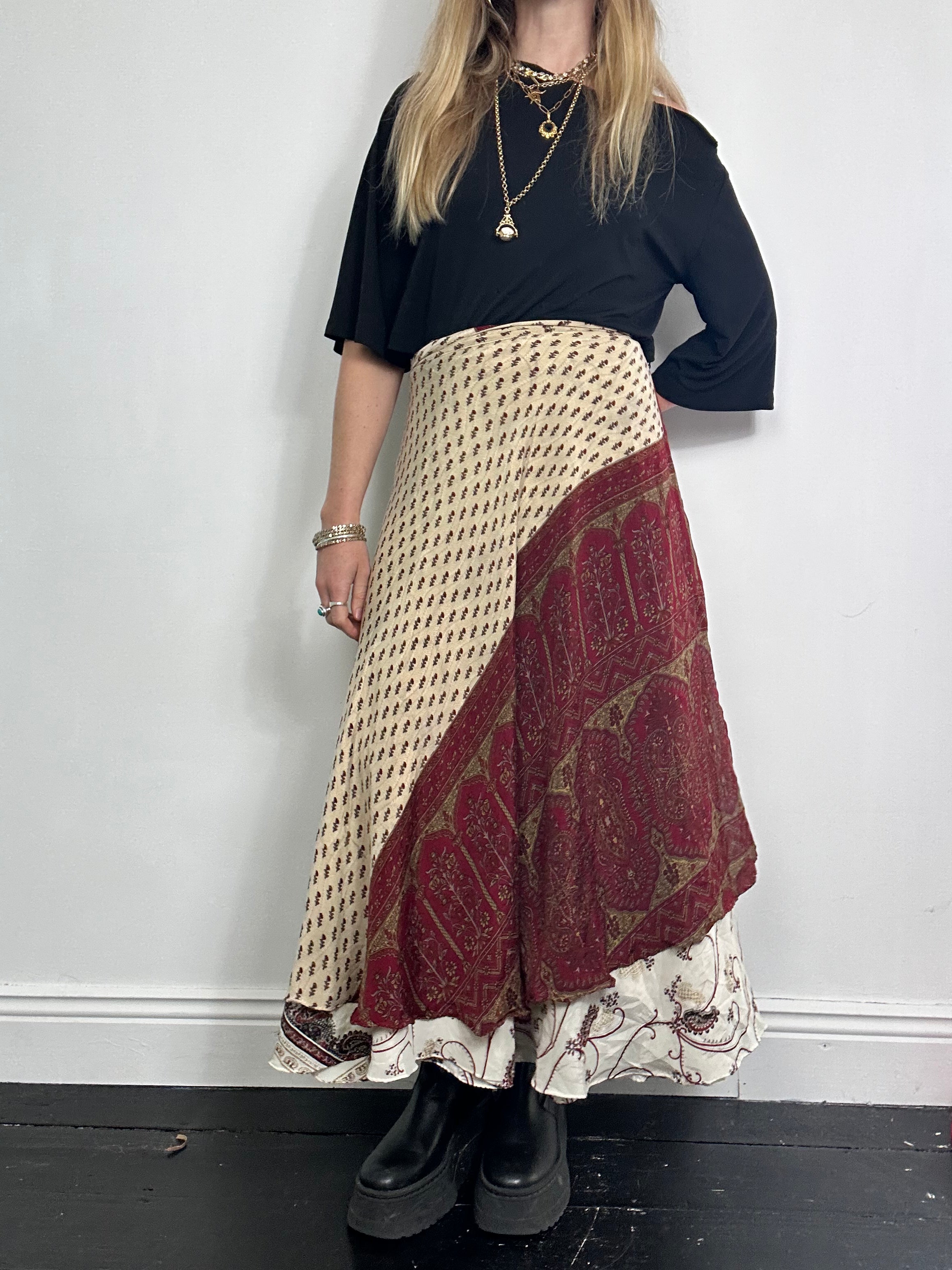 Silk Wrap Skirt one Size Fits All