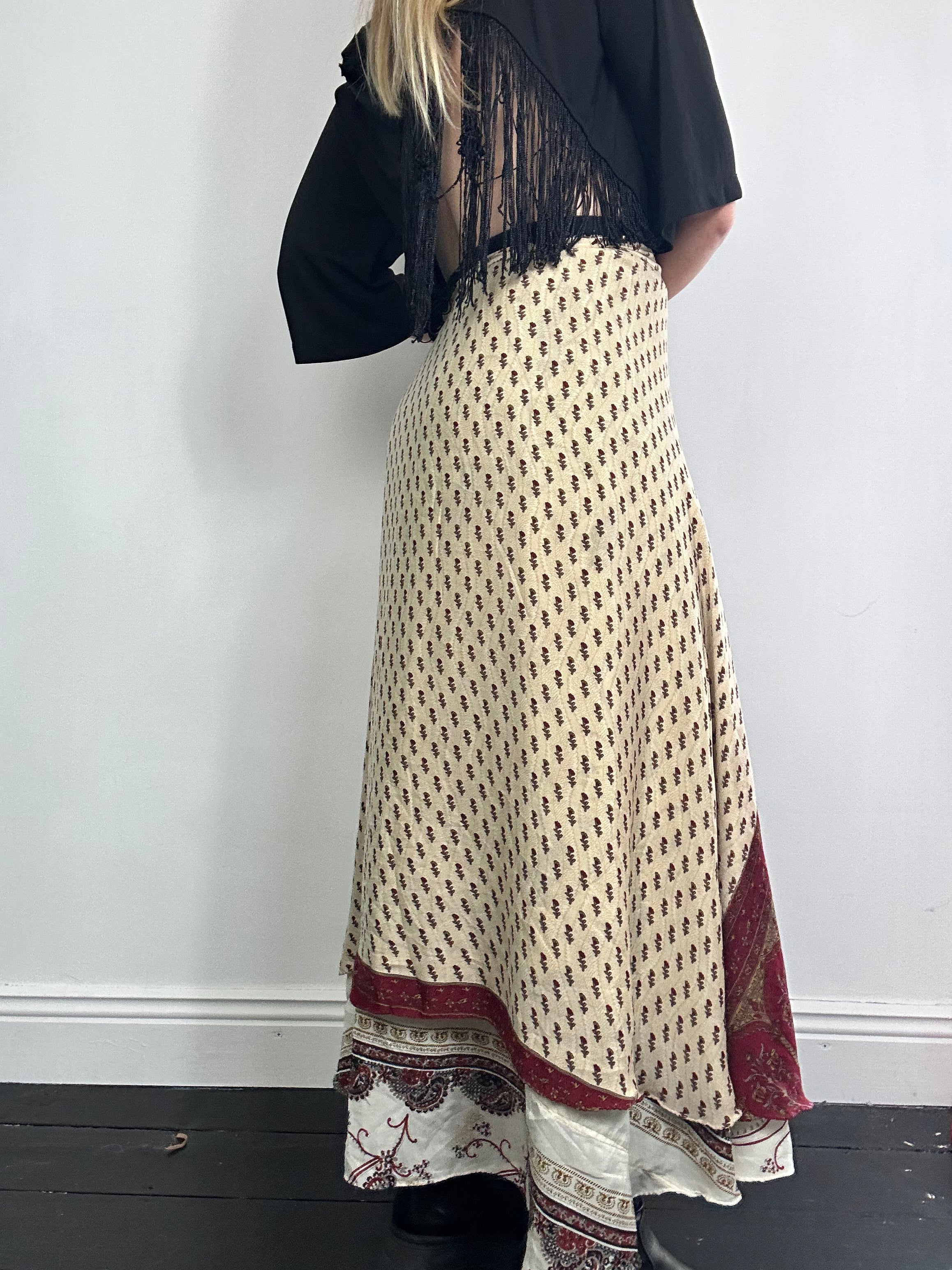 Silk Wrap Skirt one Size Fits All