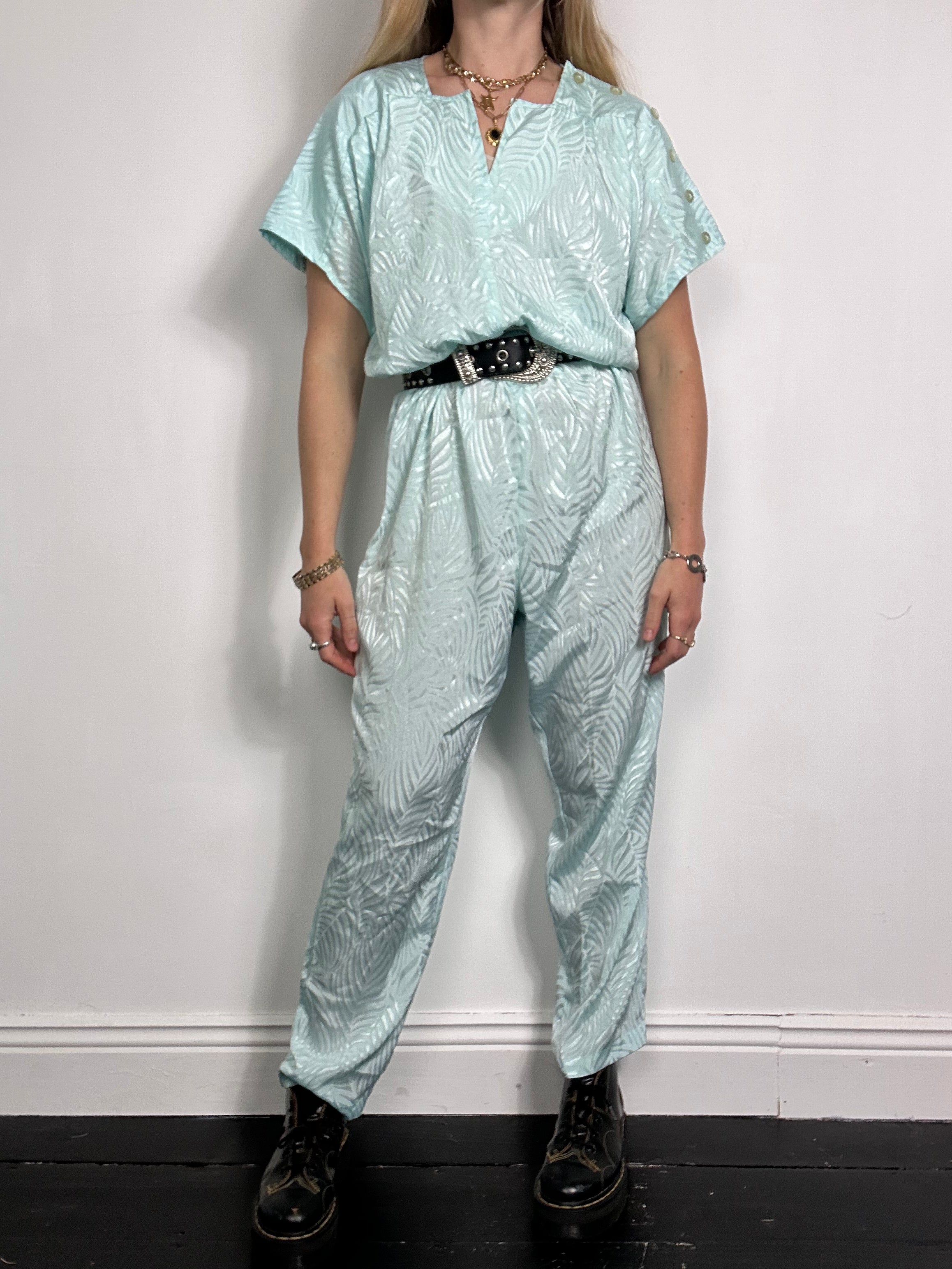 80's Mint Jumpsuit Size 12