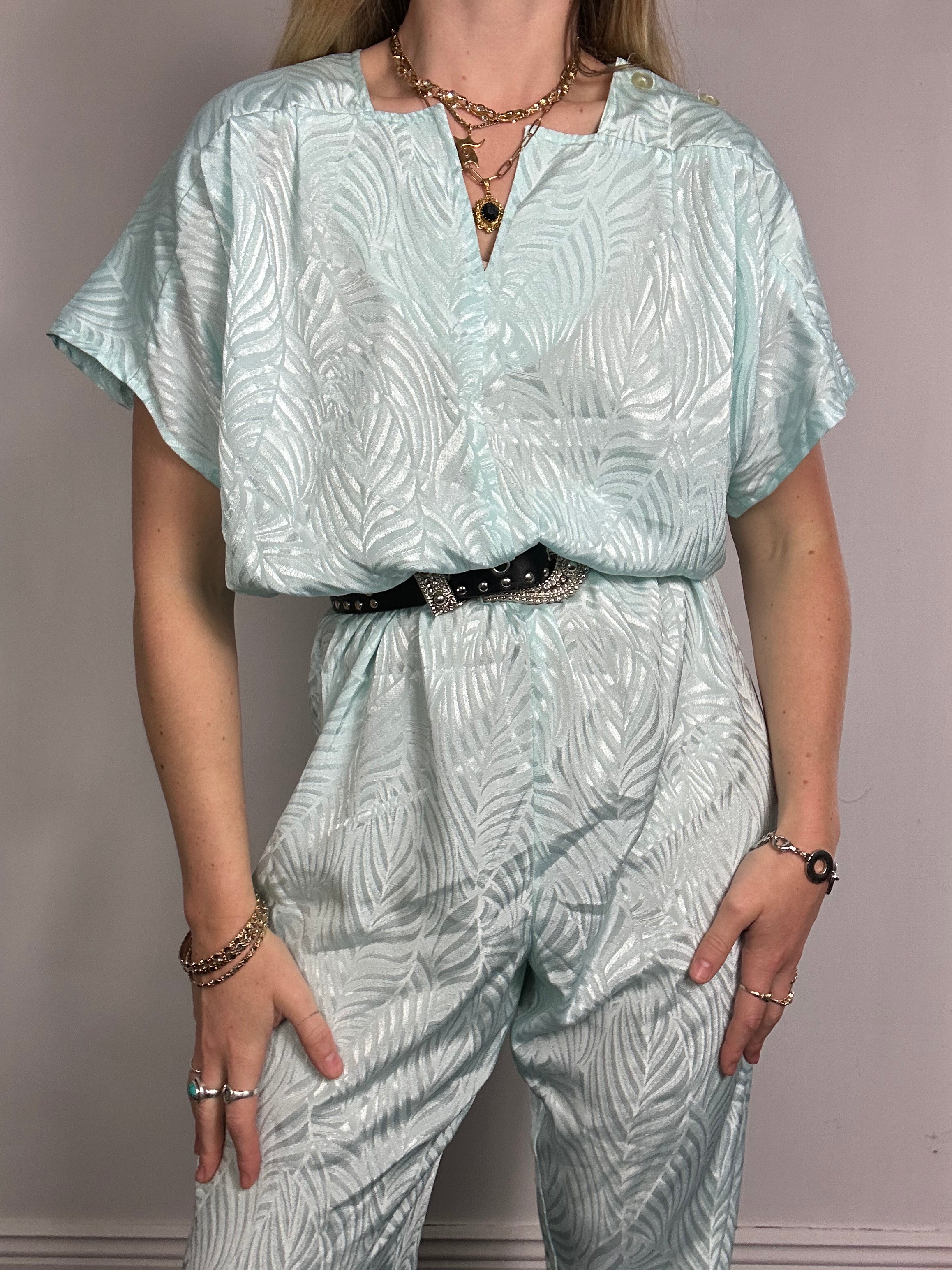 80's Mint Jumpsuit Size 12