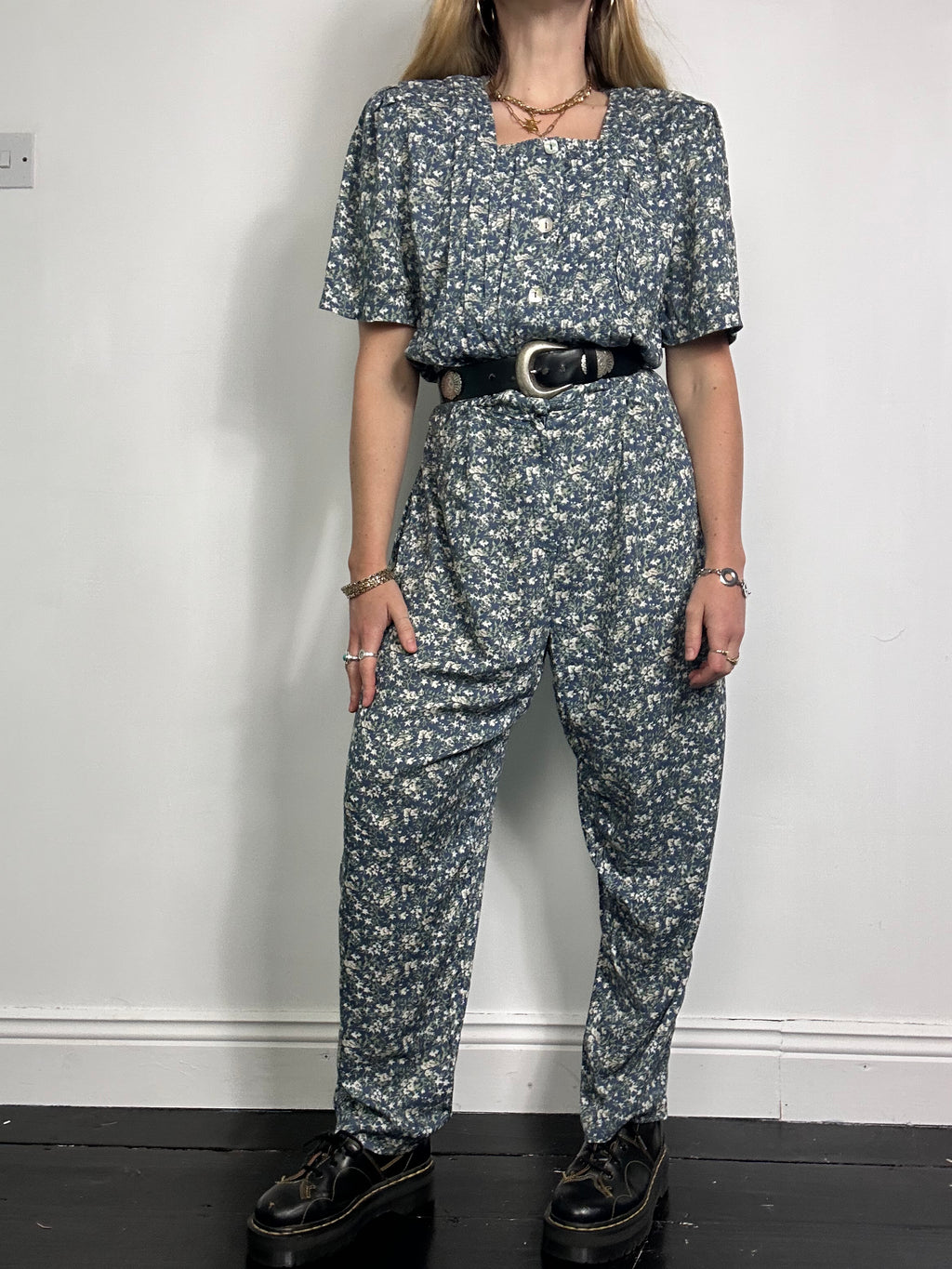 Floral 90's Jumpsuit Size 10