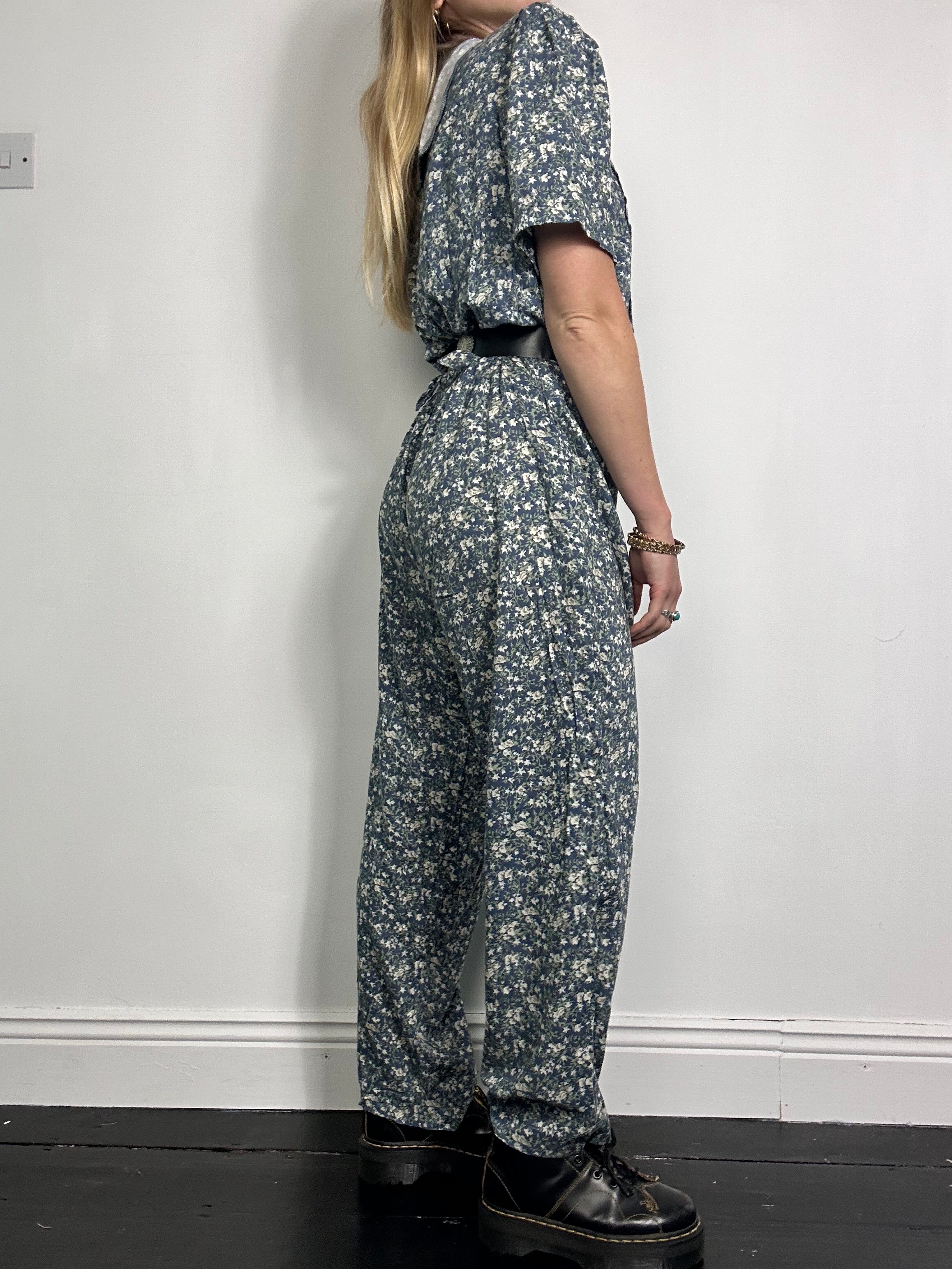 Floral 90's Jumpsuit Size 10