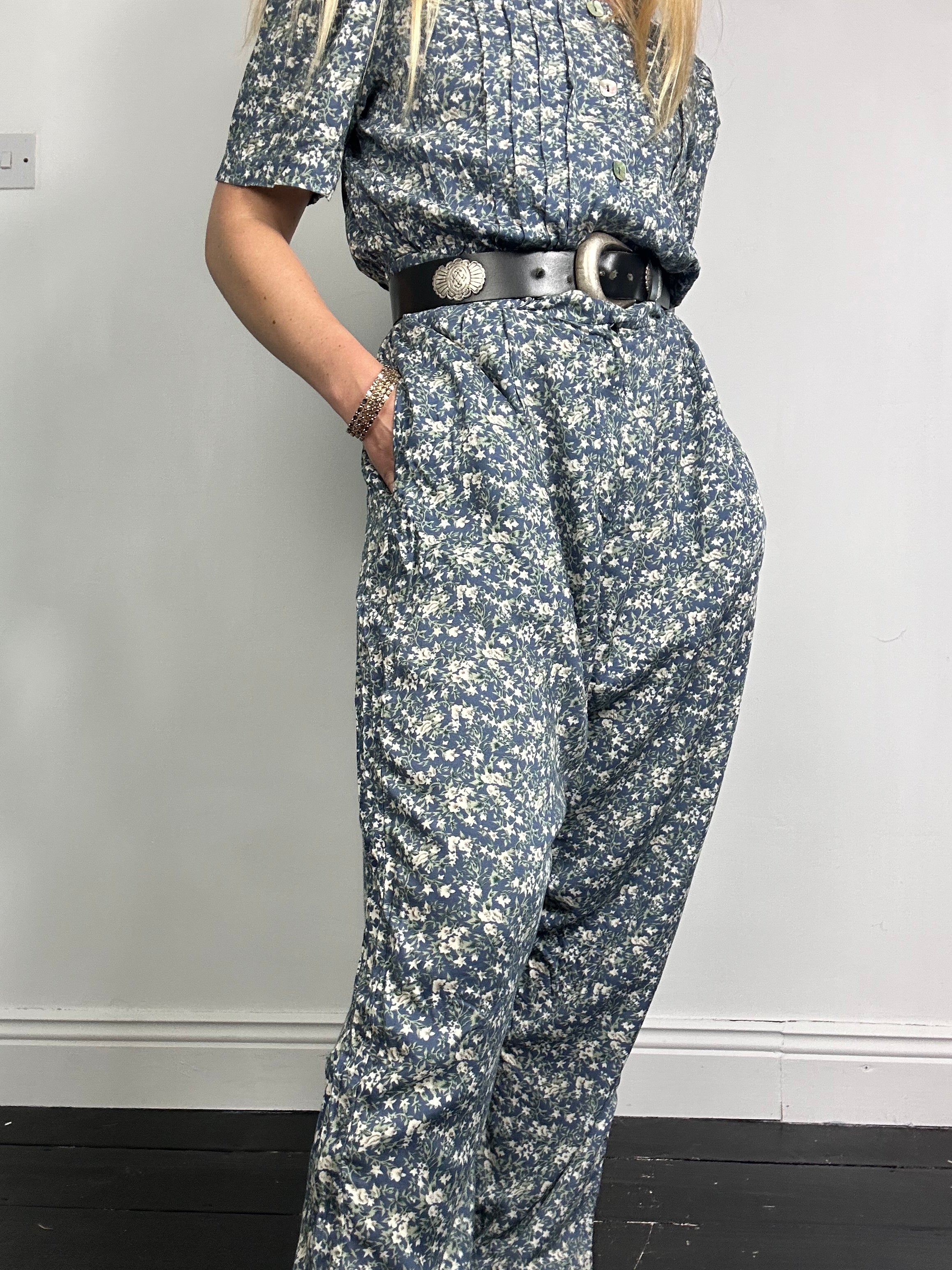 Floral 90's Jumpsuit Size 10