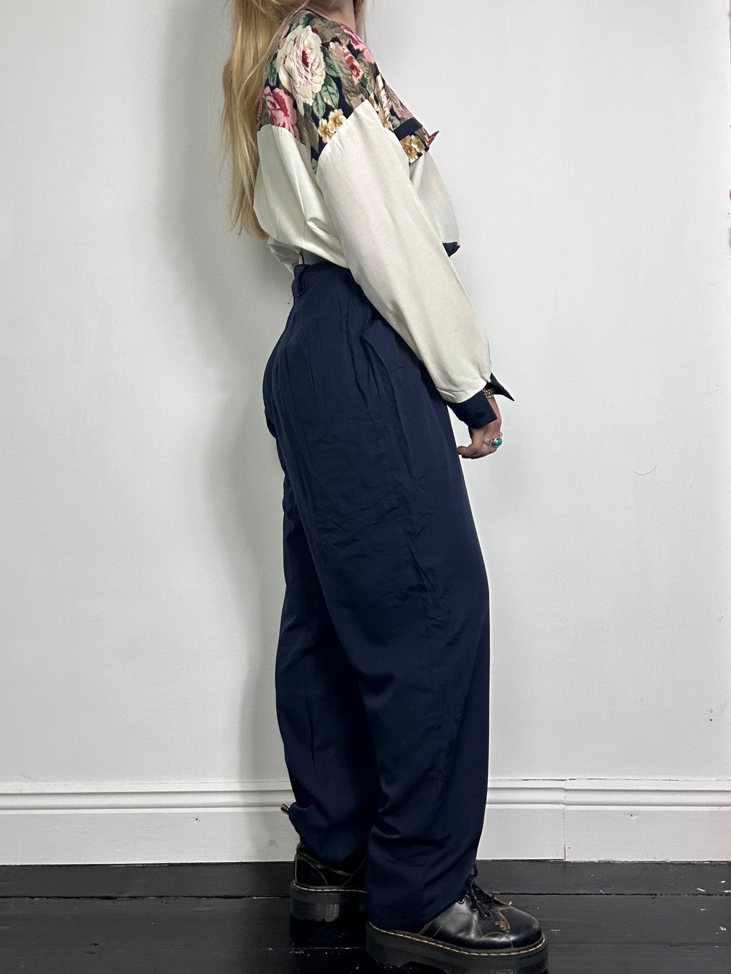 80's Floral Jumpsuit Size 12