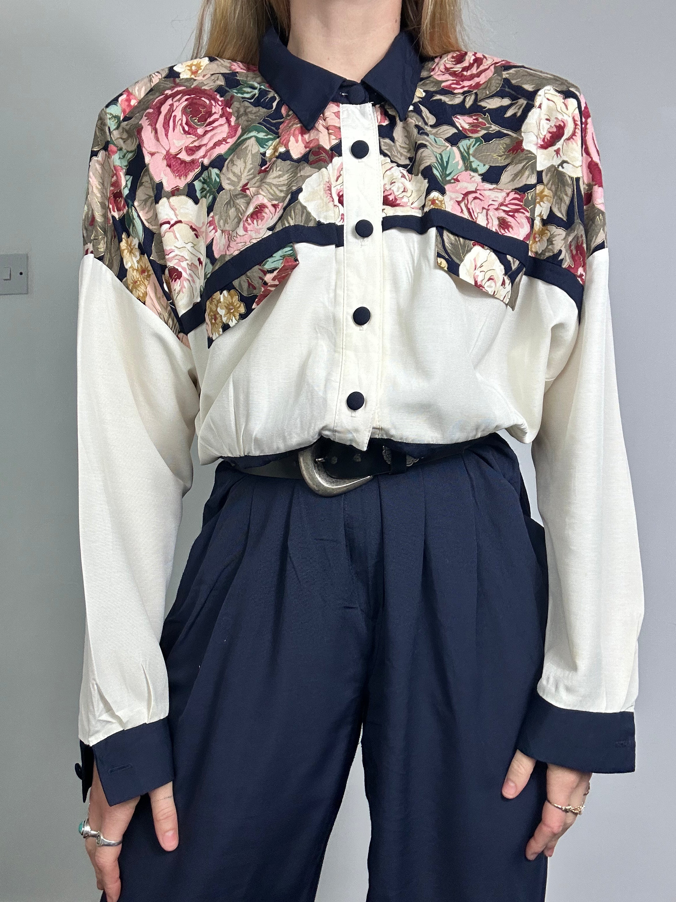 80's Floral Jumpsuit Size 12