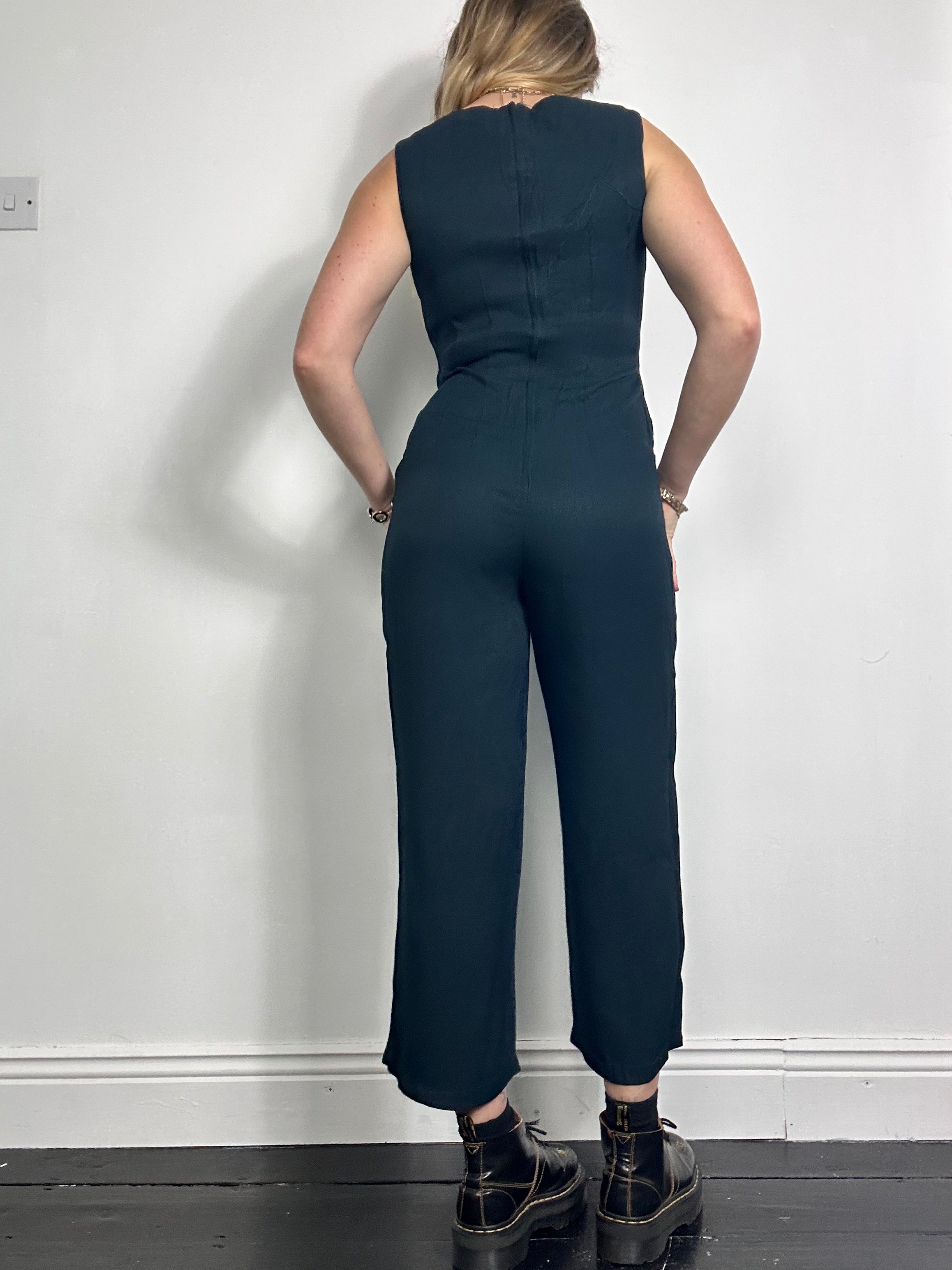 Green Waistcoat Jumpsuit Size 8