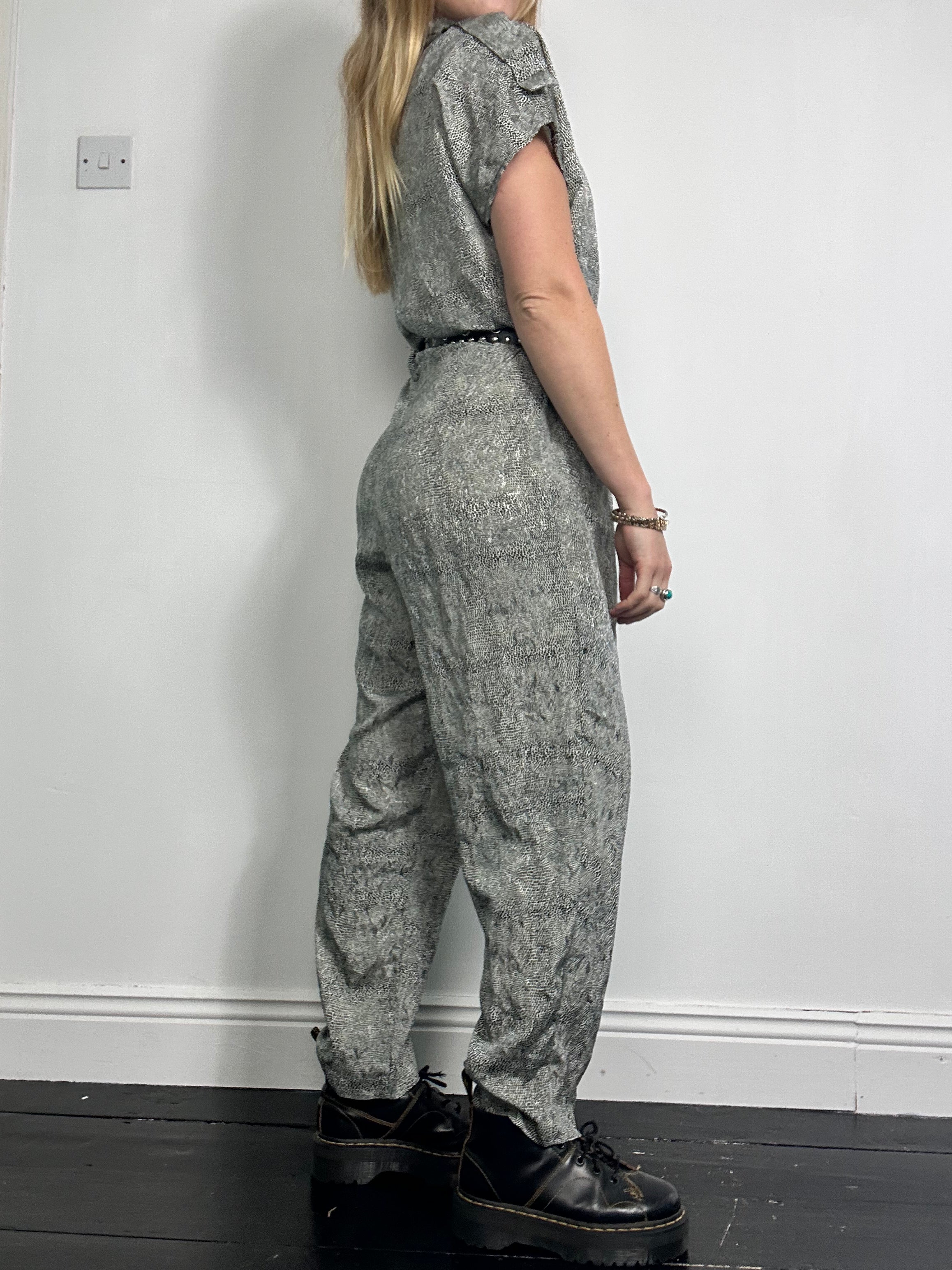 snake Print 80's jumpsuit Size 10