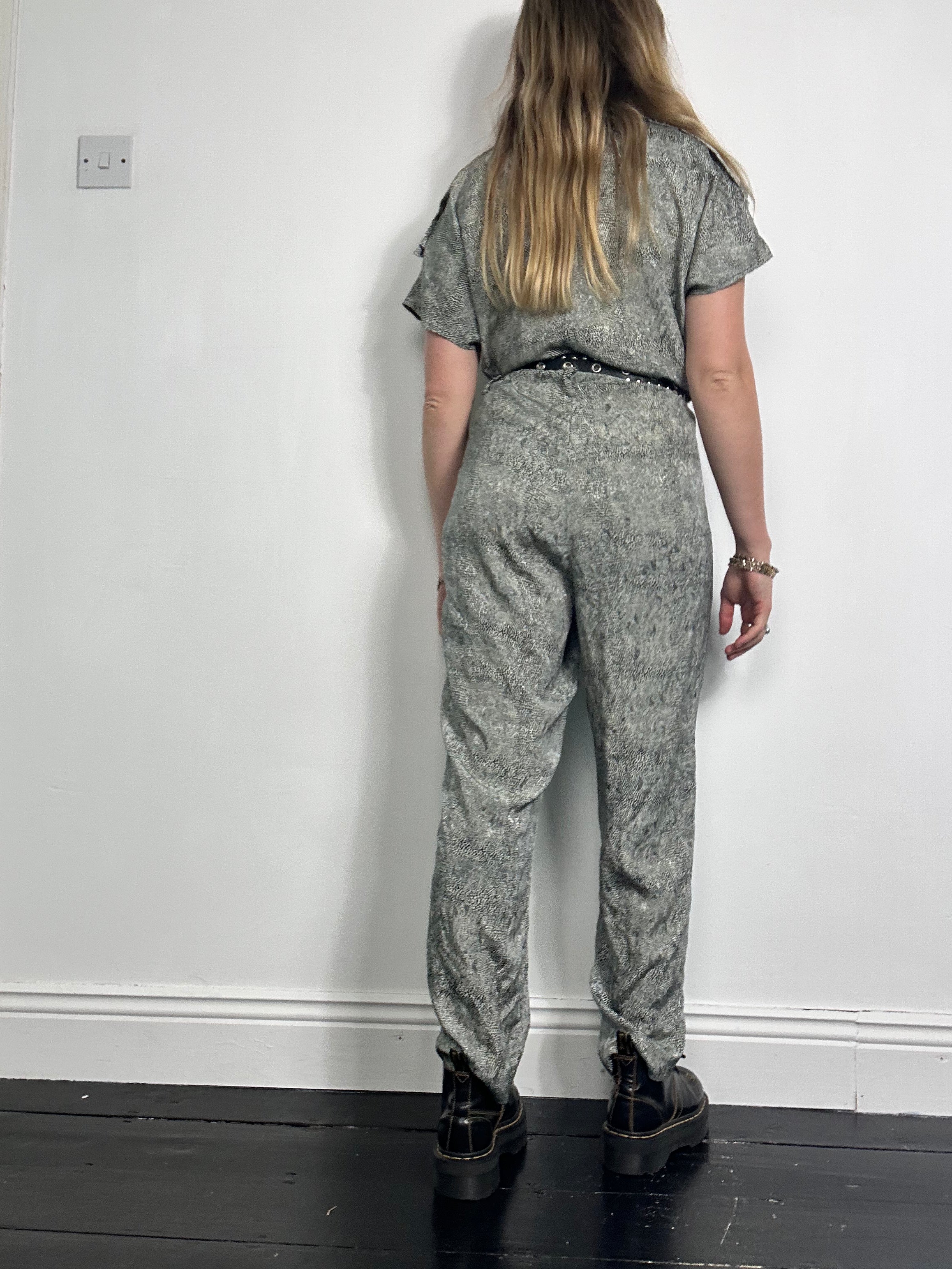 snake Print 80's jumpsuit Size 10