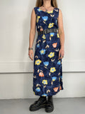 Navy Floral 90's Sun Dress Size 12
