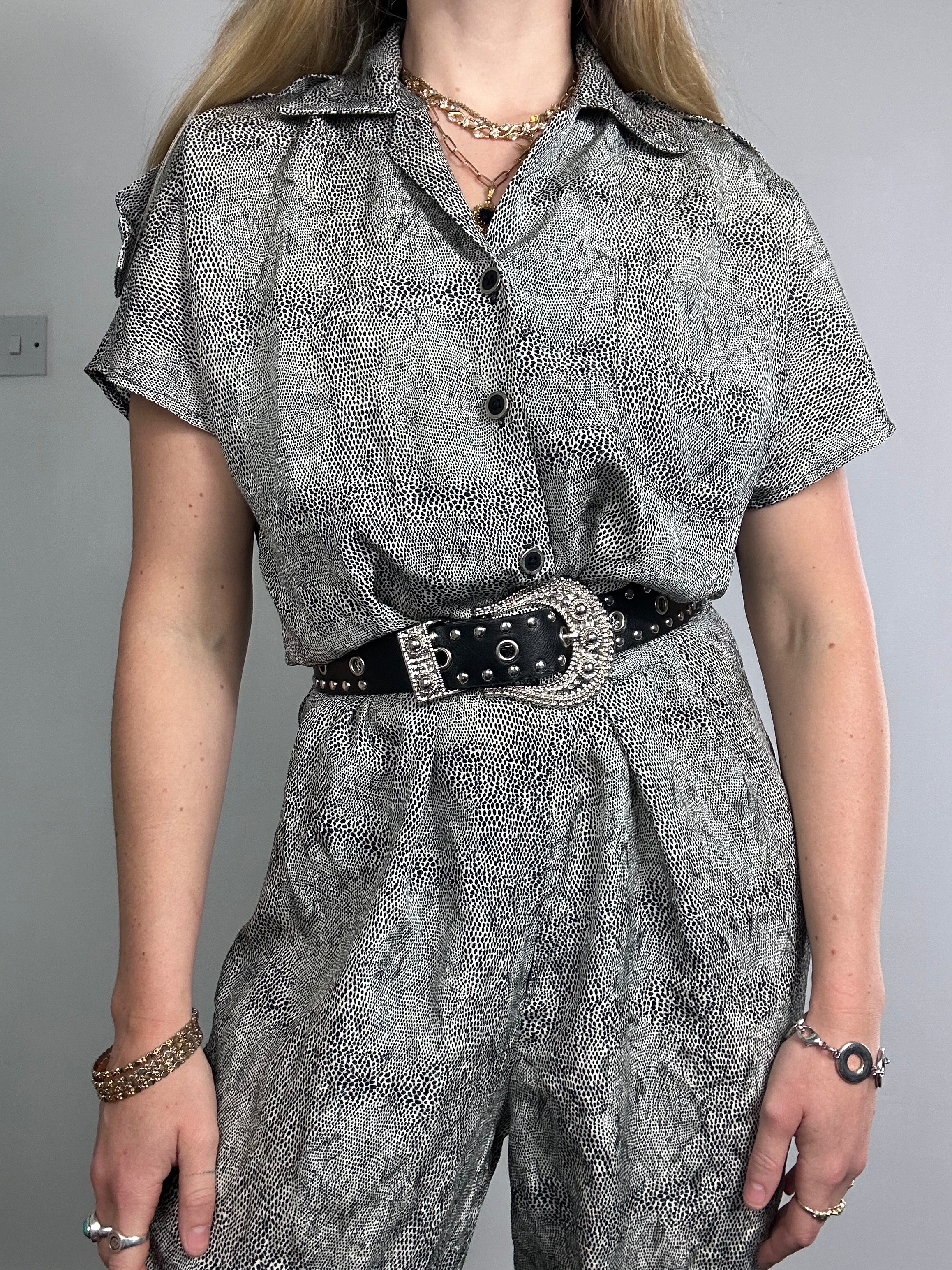 snake Print 80's jumpsuit Size 10