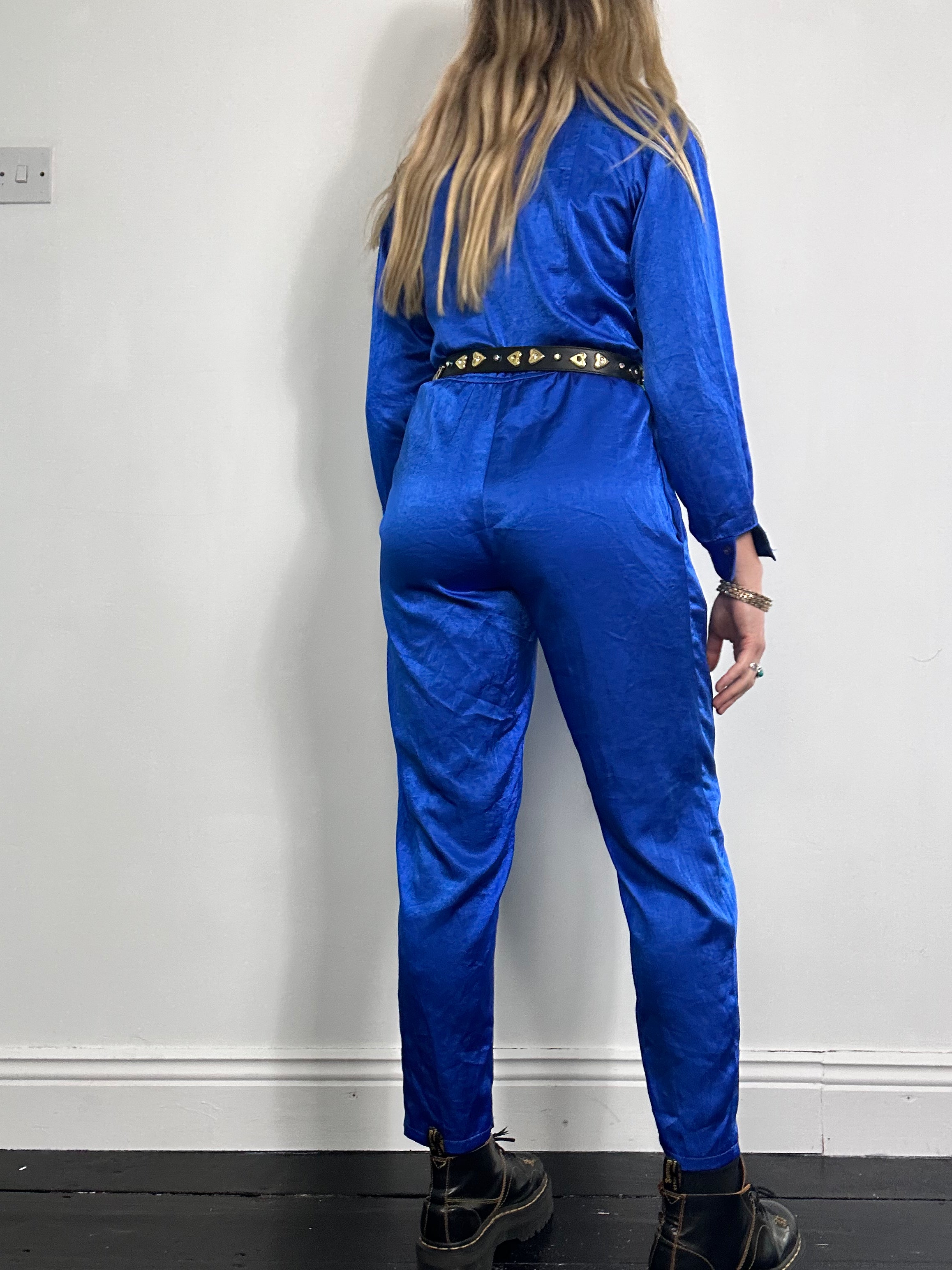 Blue 80's Sequin Jumpsuit Size 8