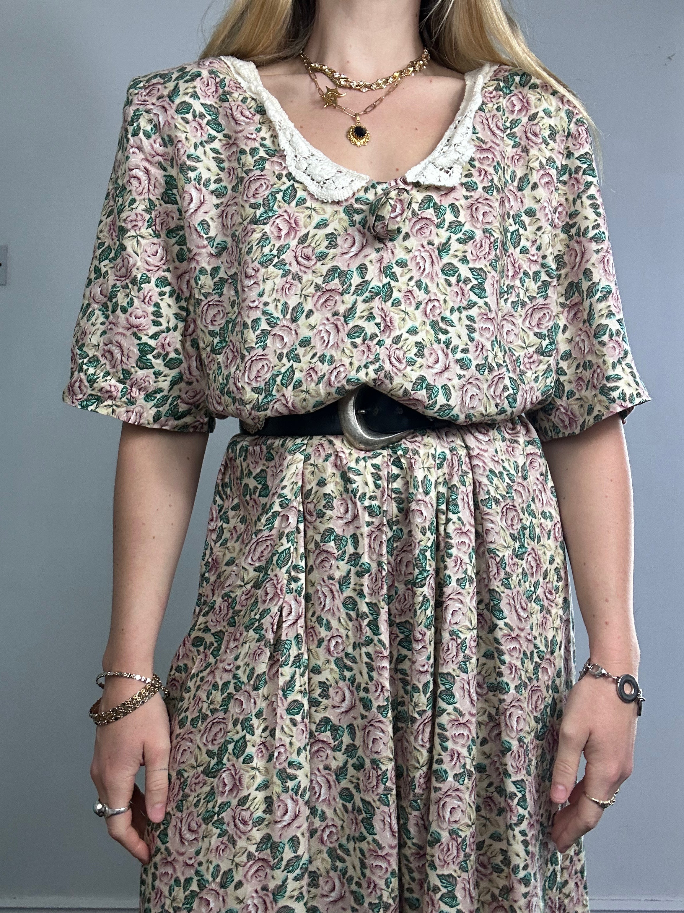 Floral 90's Palazzo Jumpsuit Size 14/16