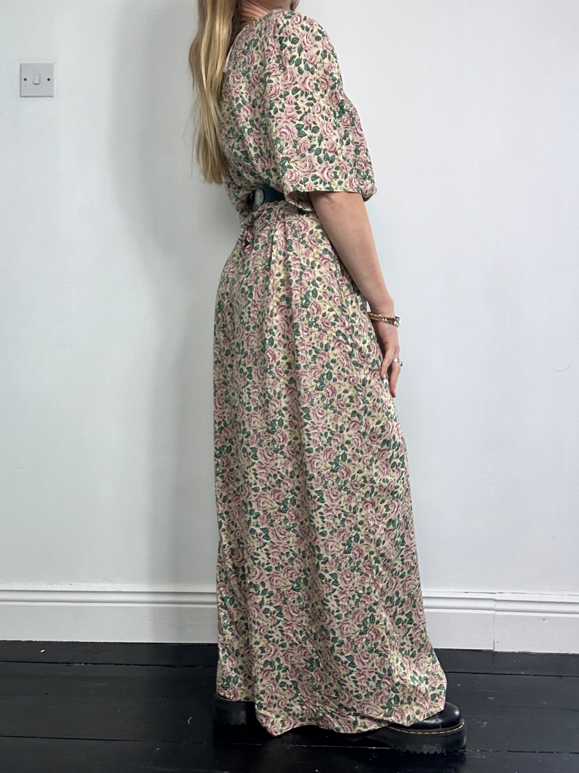 Floral 90's Palazzo Jumpsuit Size 14/16