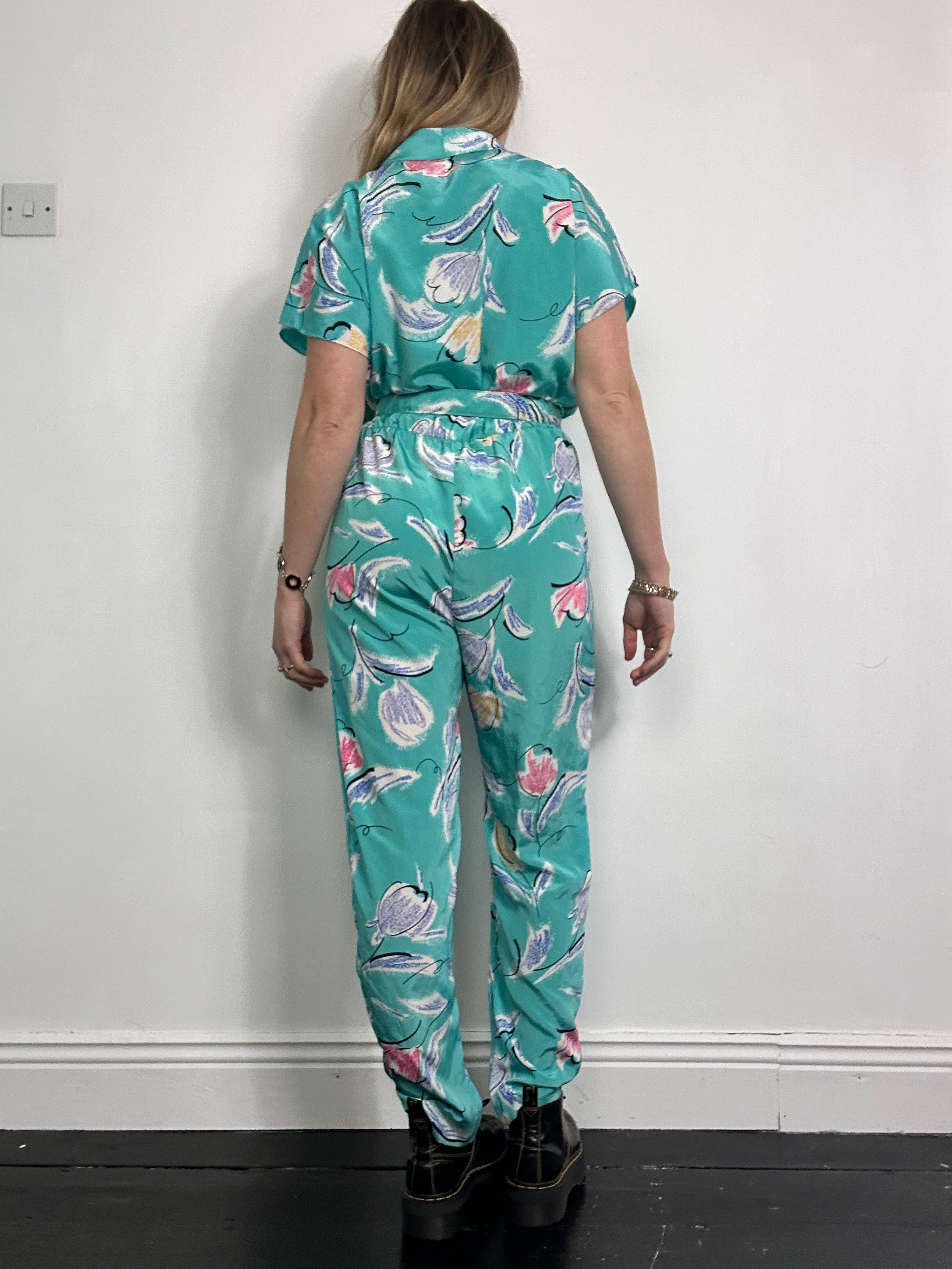 Blue 80's Jumpsruit Size 12