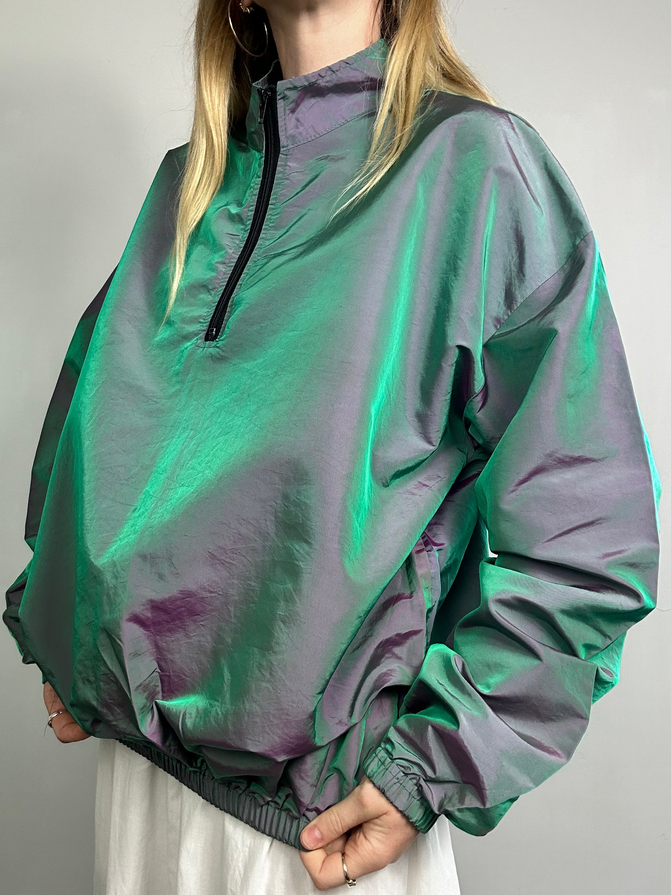 Irradecent half Zip Wind breaker Size L