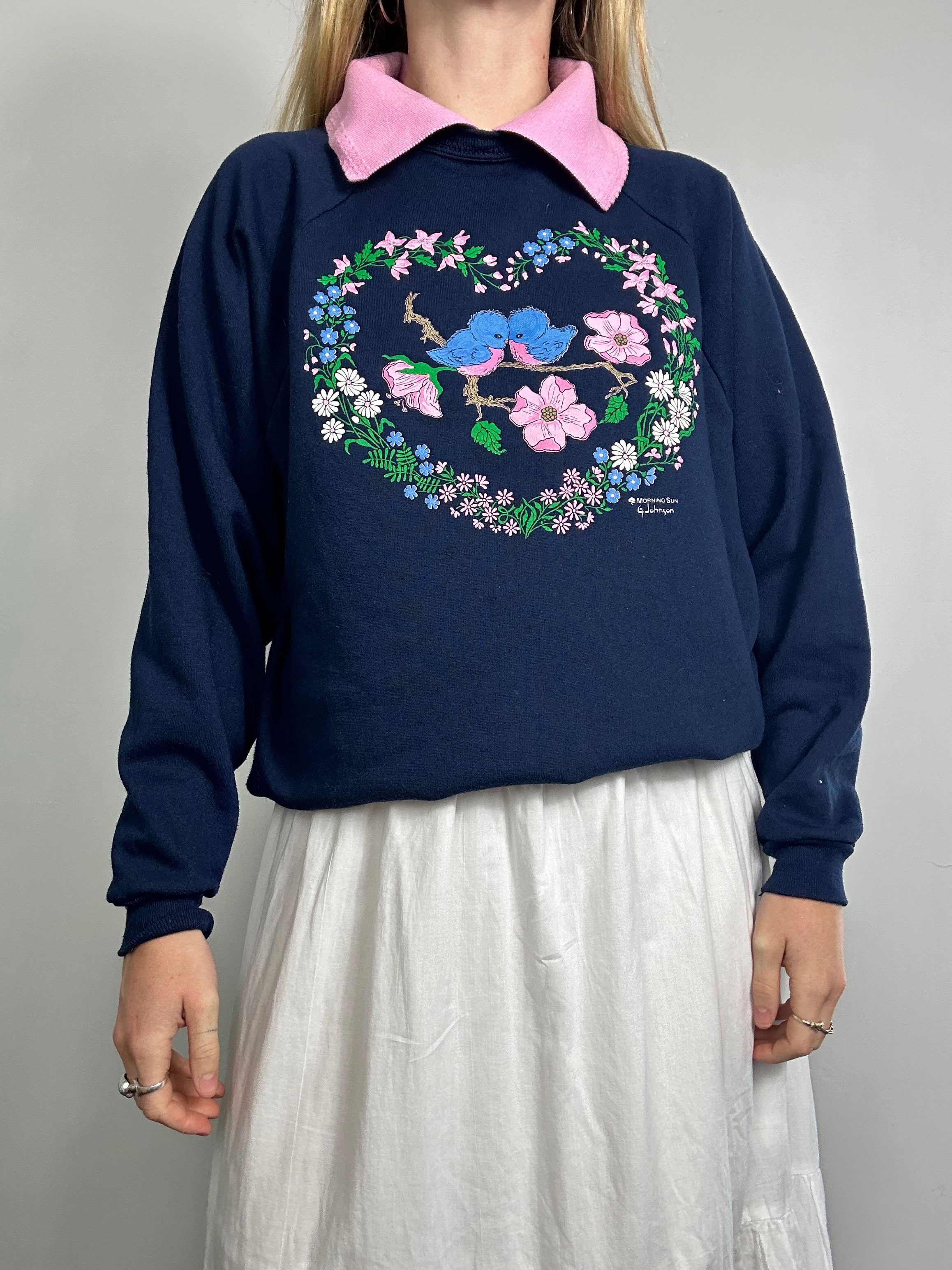Birdie Pink 80's Sweater Size M