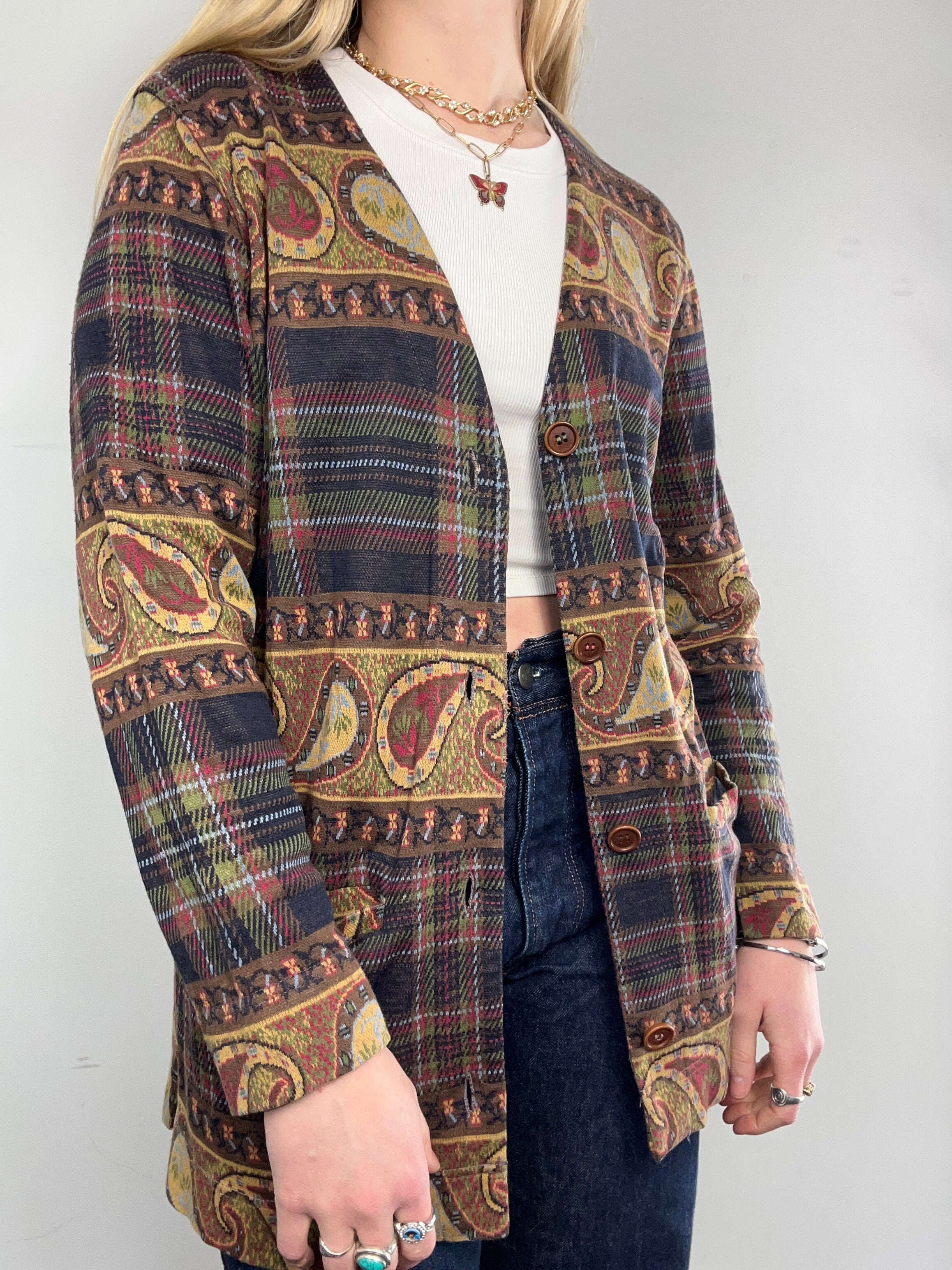 Paisley print Blazer Size 8