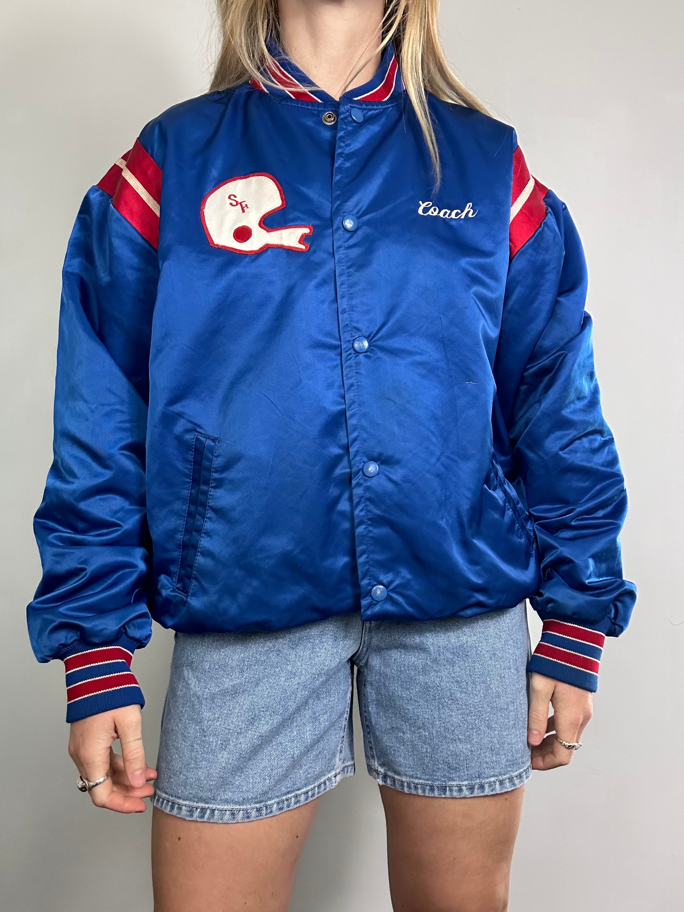 Saint Francis 1989 Varsity Bomber Jacket Size M