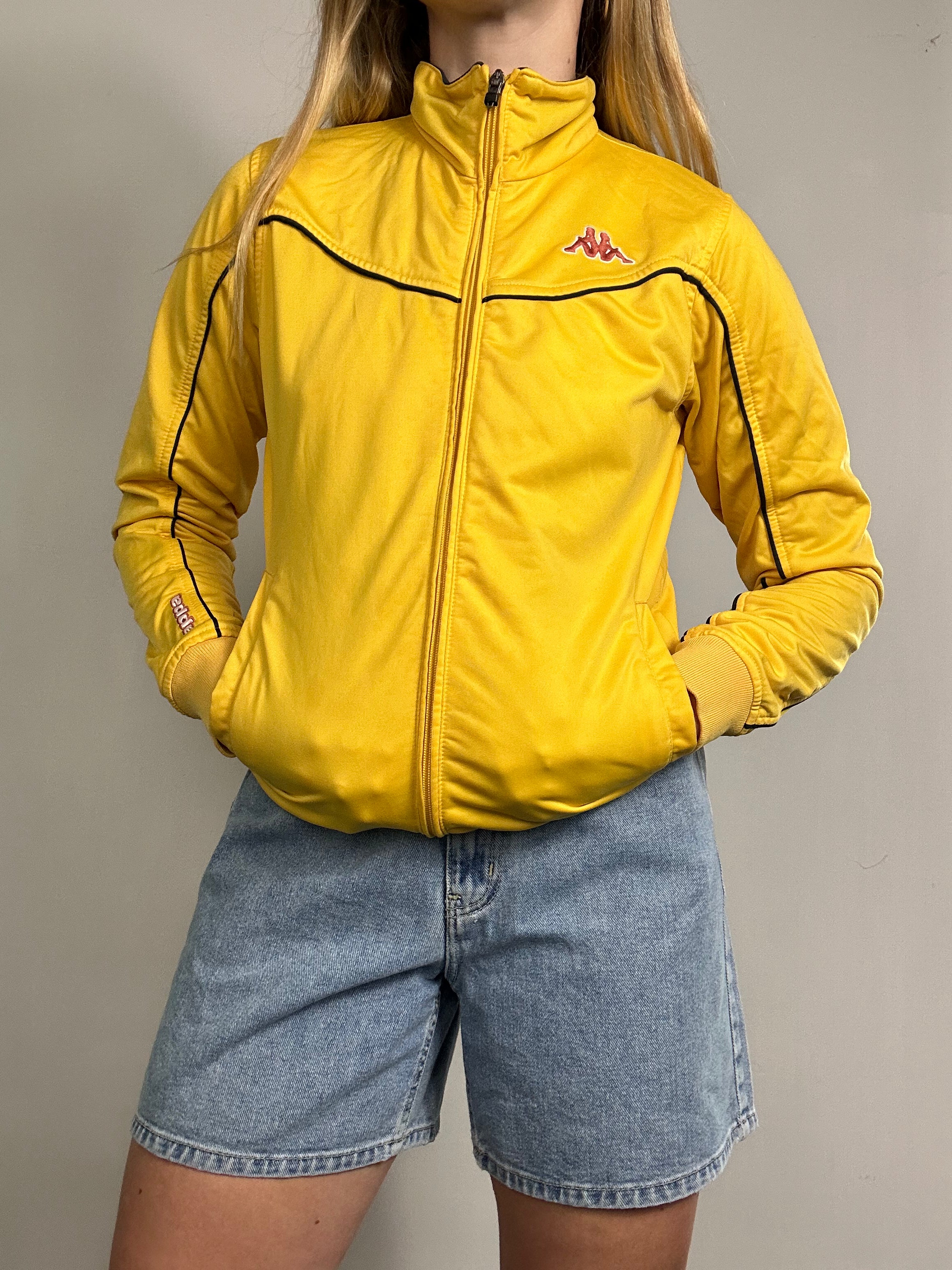 Yellow Kappa Track Jacket Size 8