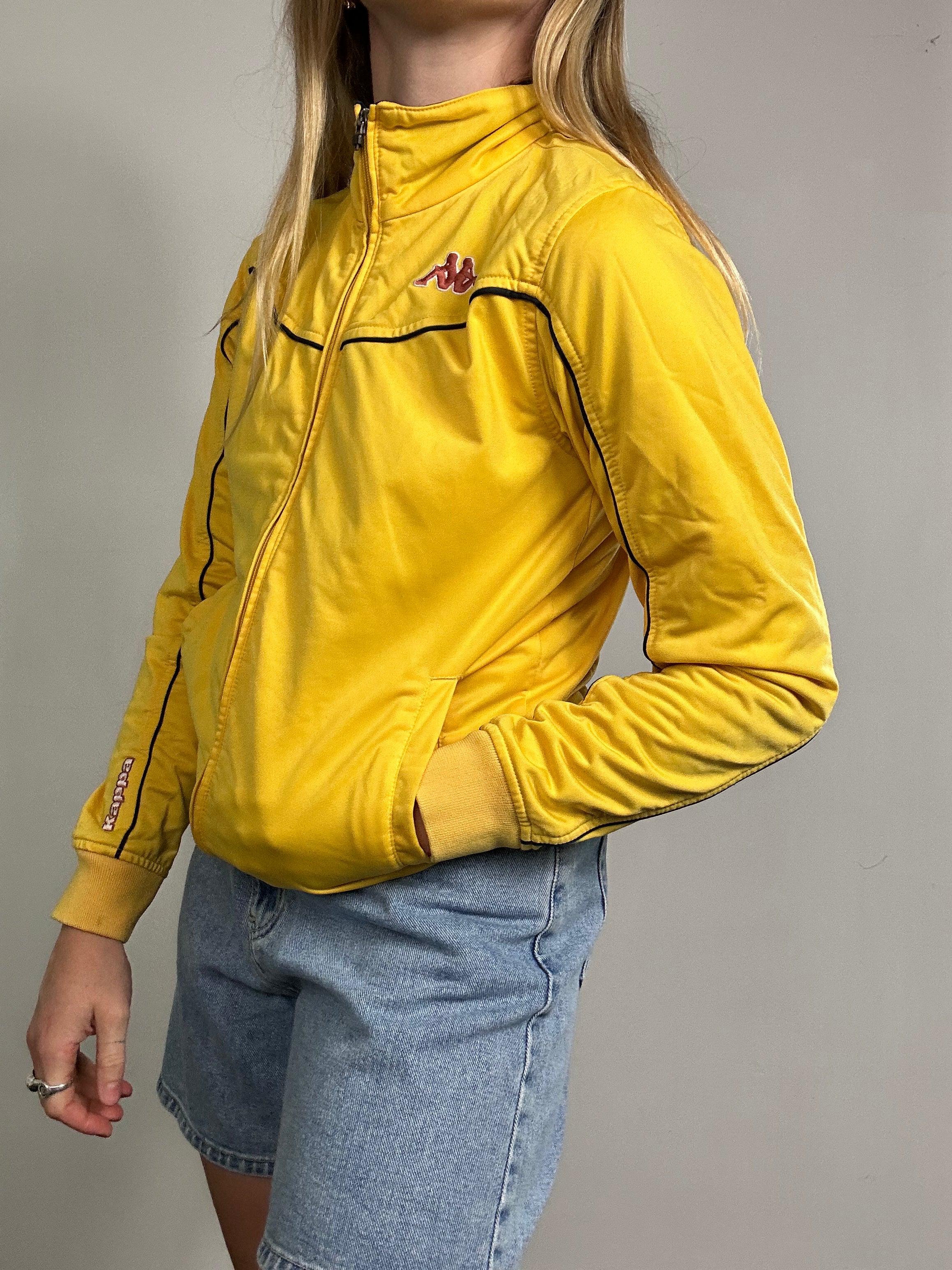 Yellow Kappa Track Jacket Size 8
