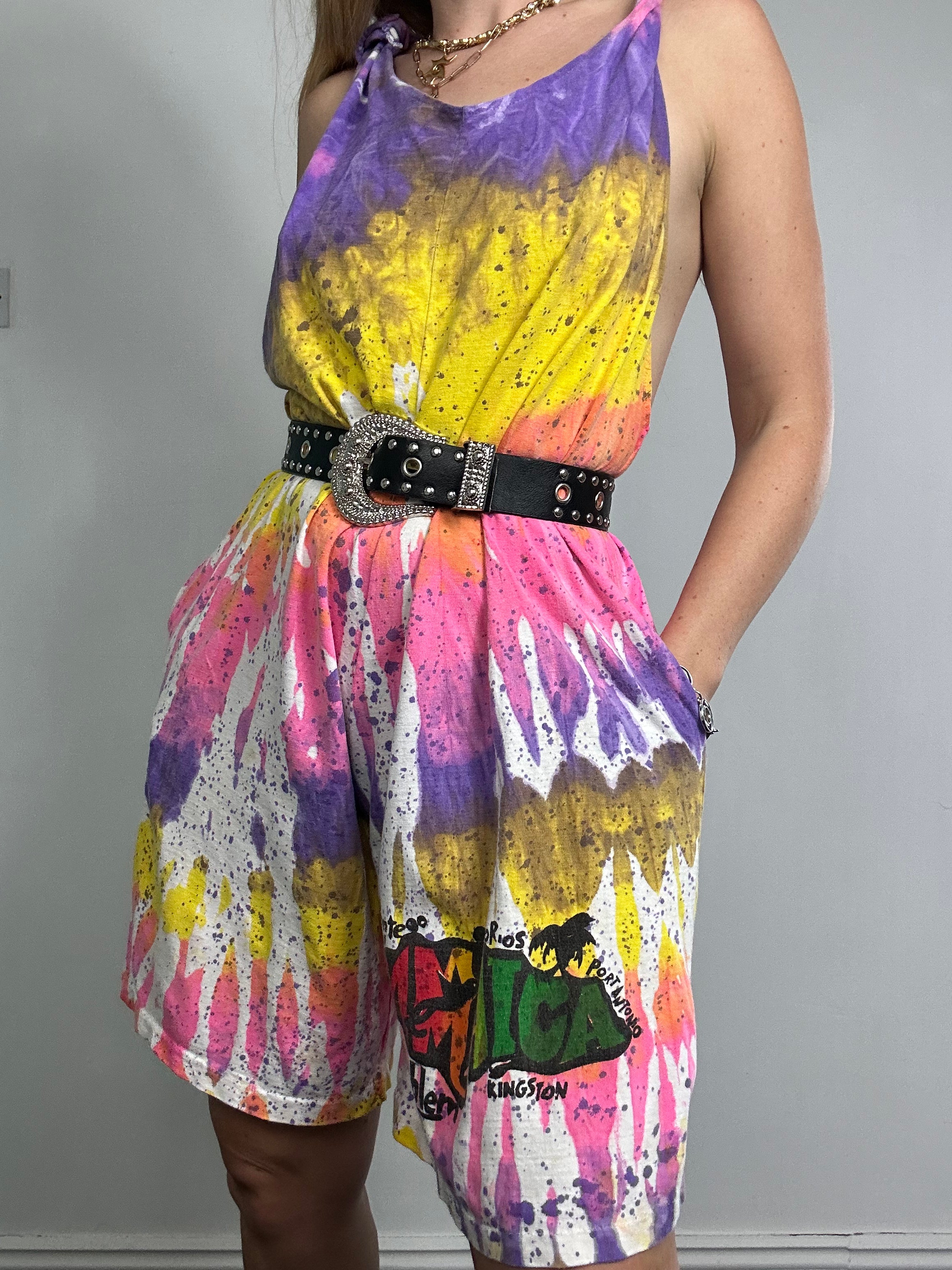 Tie Dye 80's Playsuit Size 12