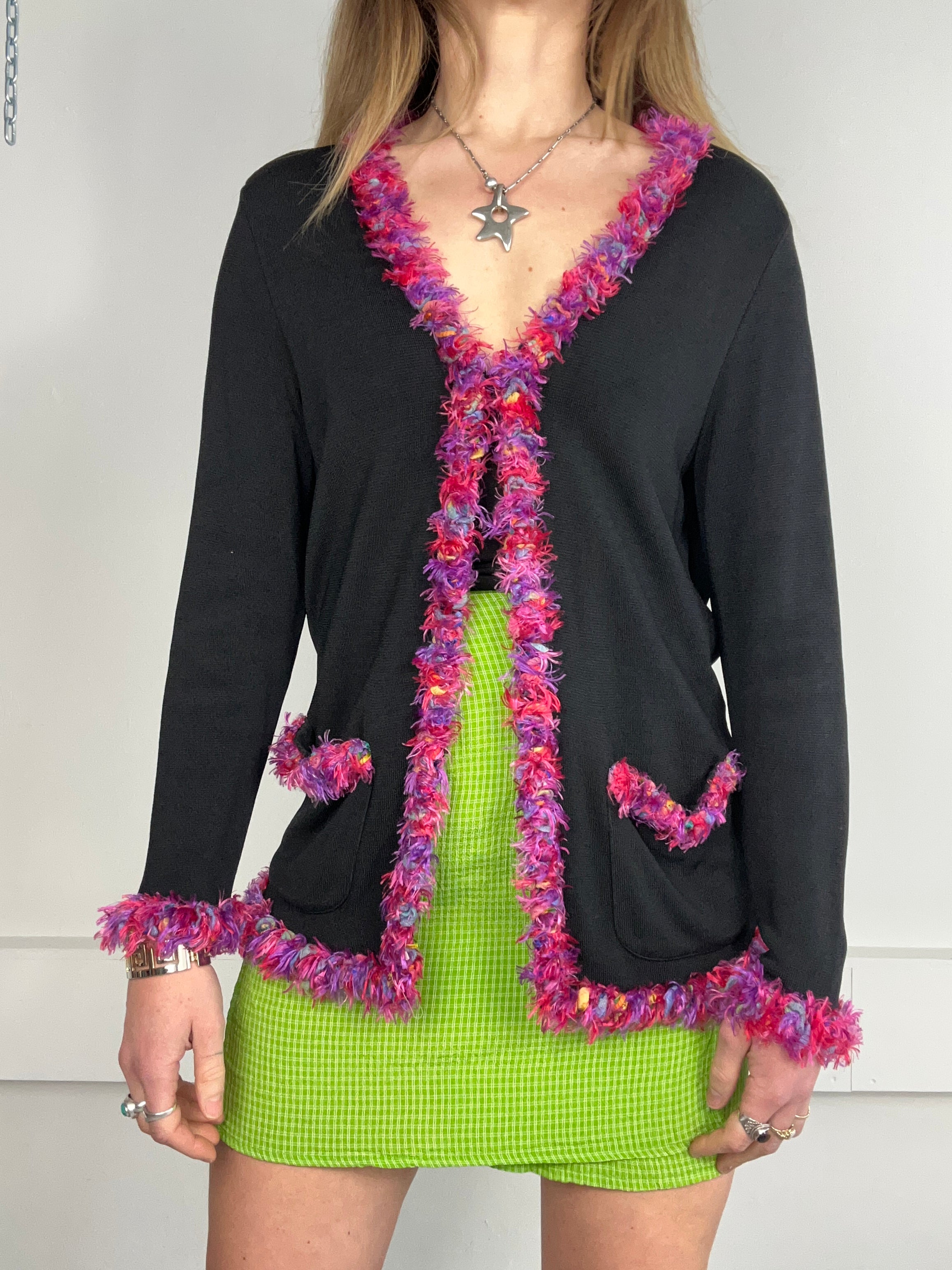Furry Cuff Cardigan Size 10