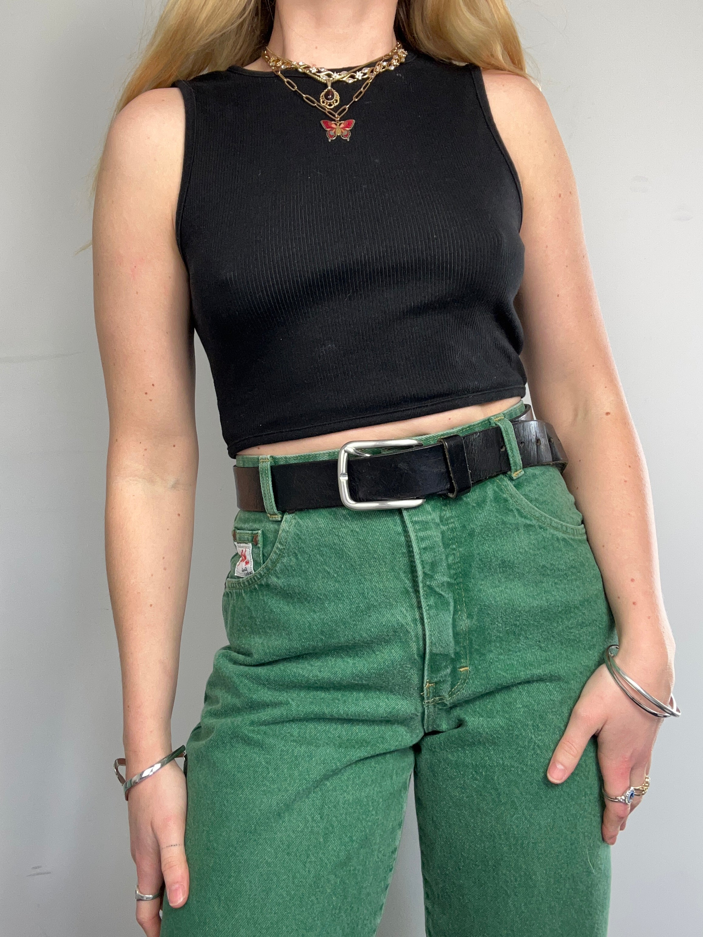 Leather Black belt size