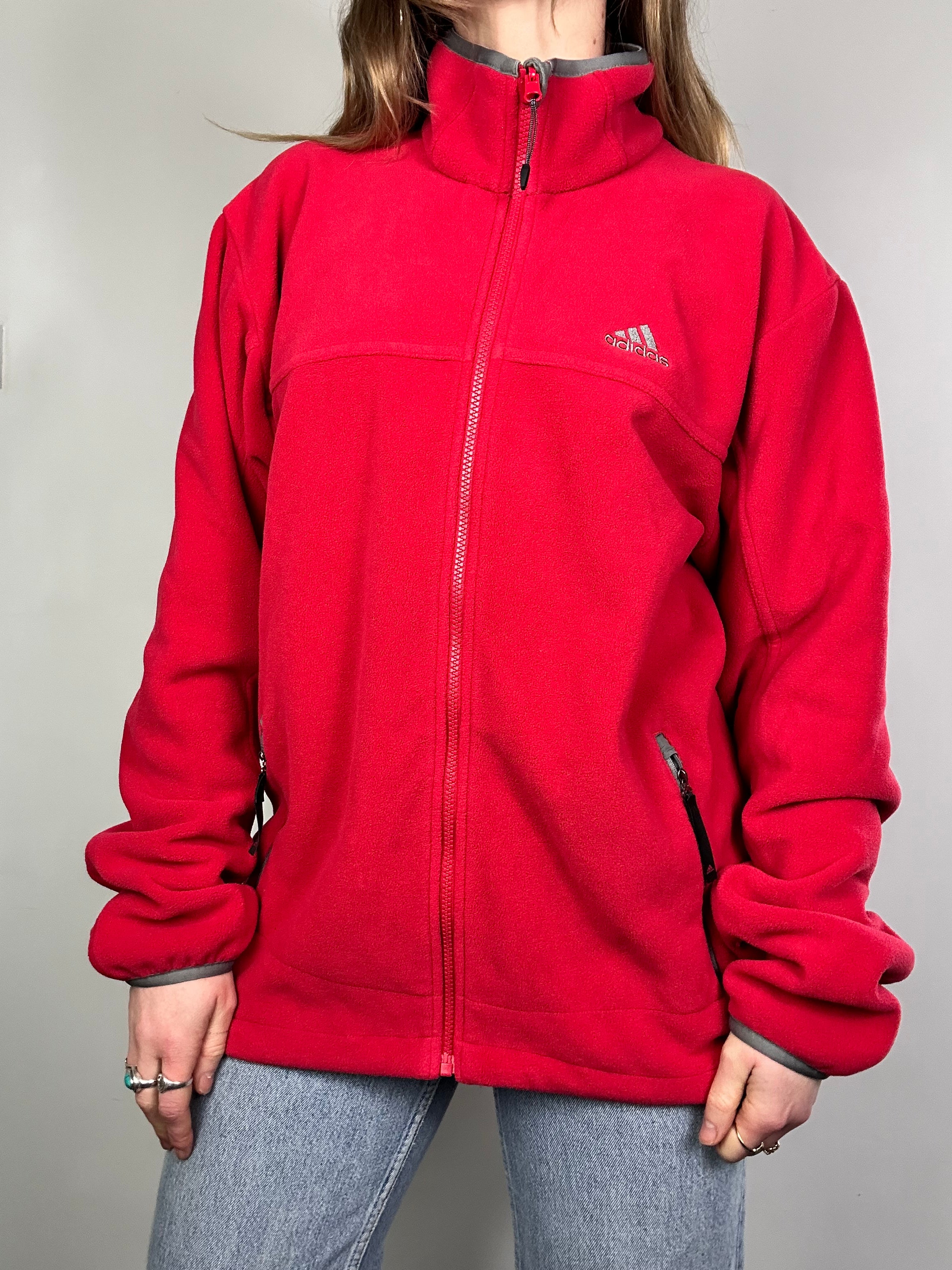 Red Adidas Fleece Size M