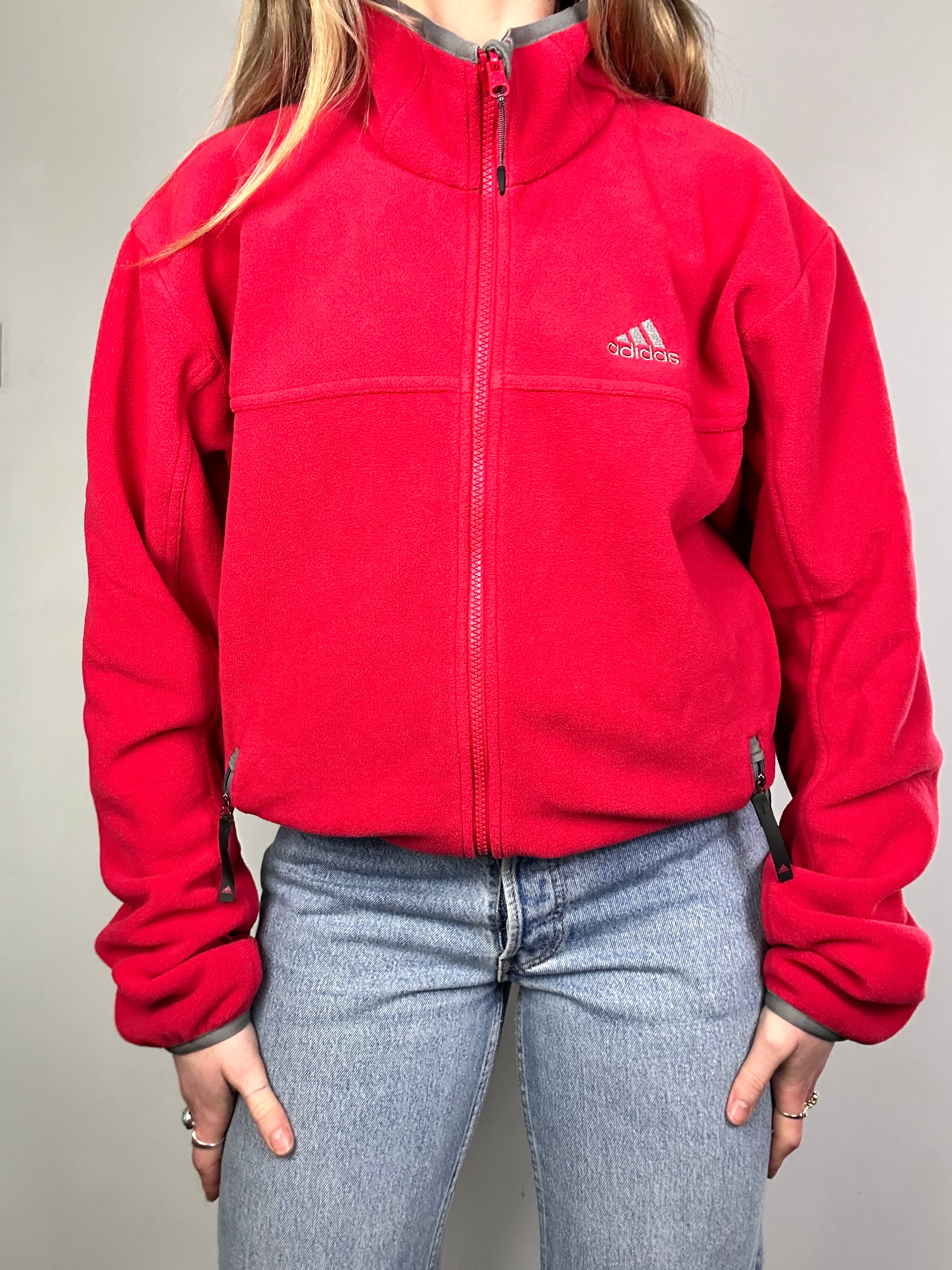 Red Adidas Fleece Size M