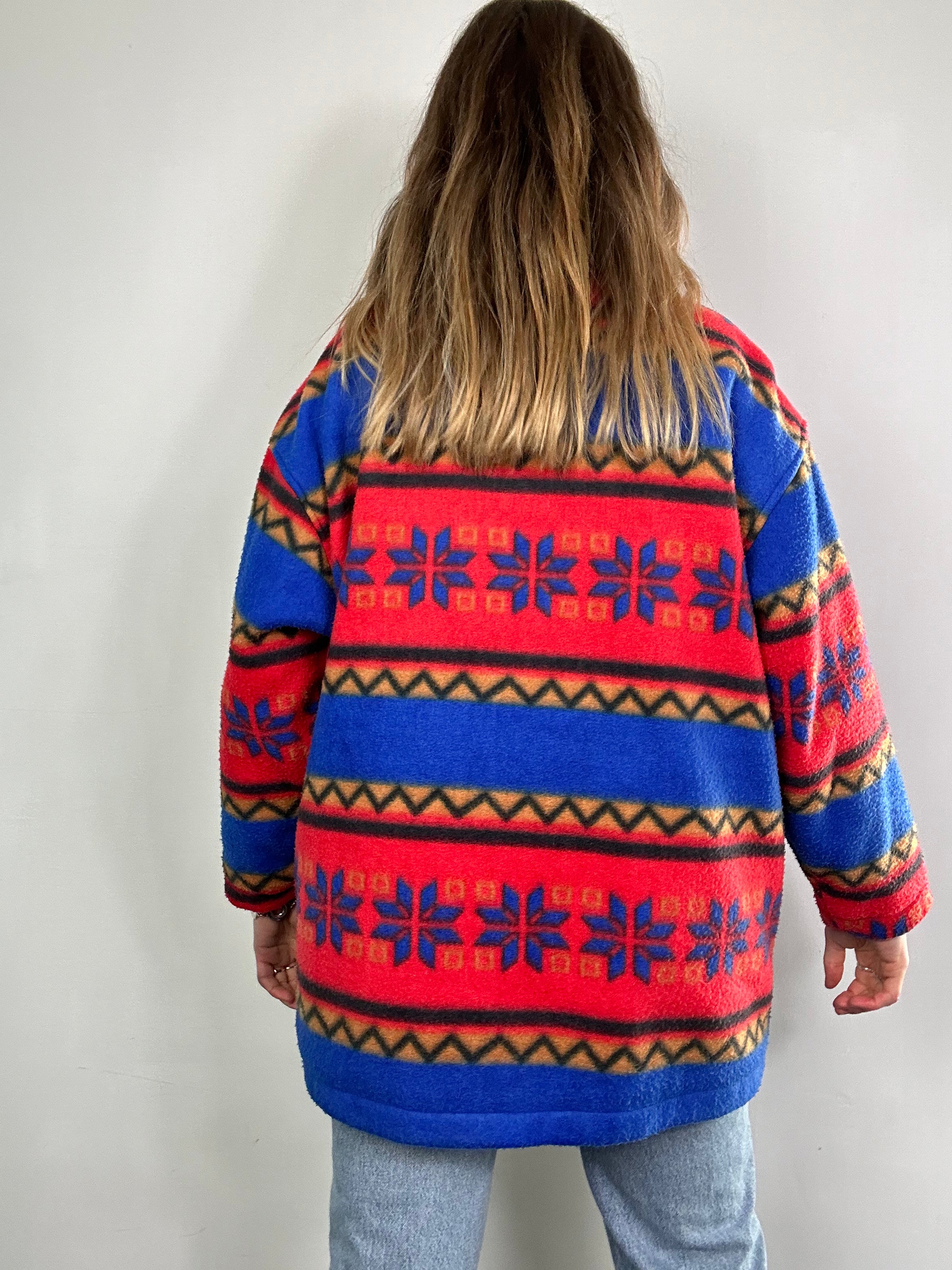 Aztec Fleece Jacket Size L