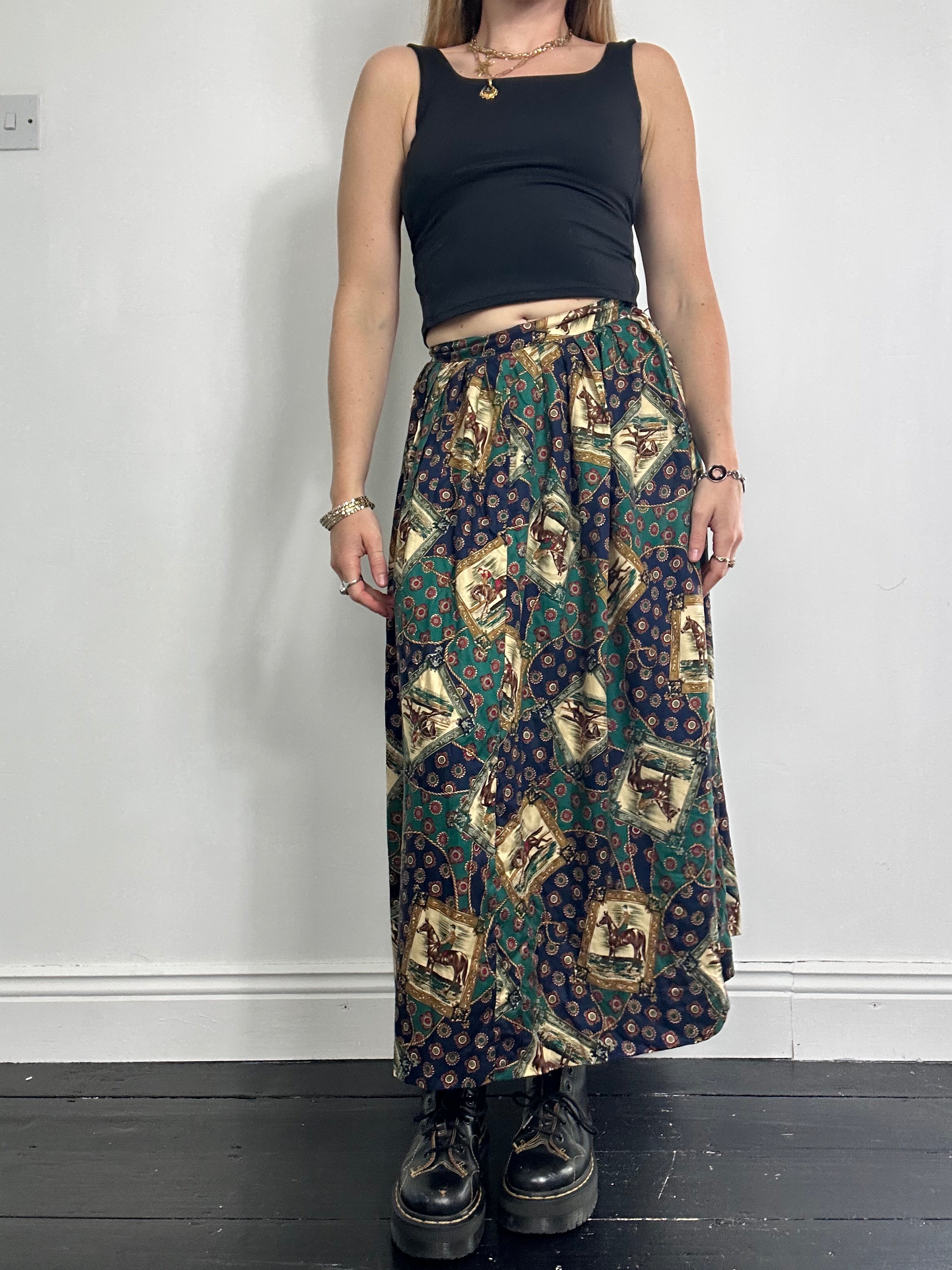 horse print Midi Skirt Size 8