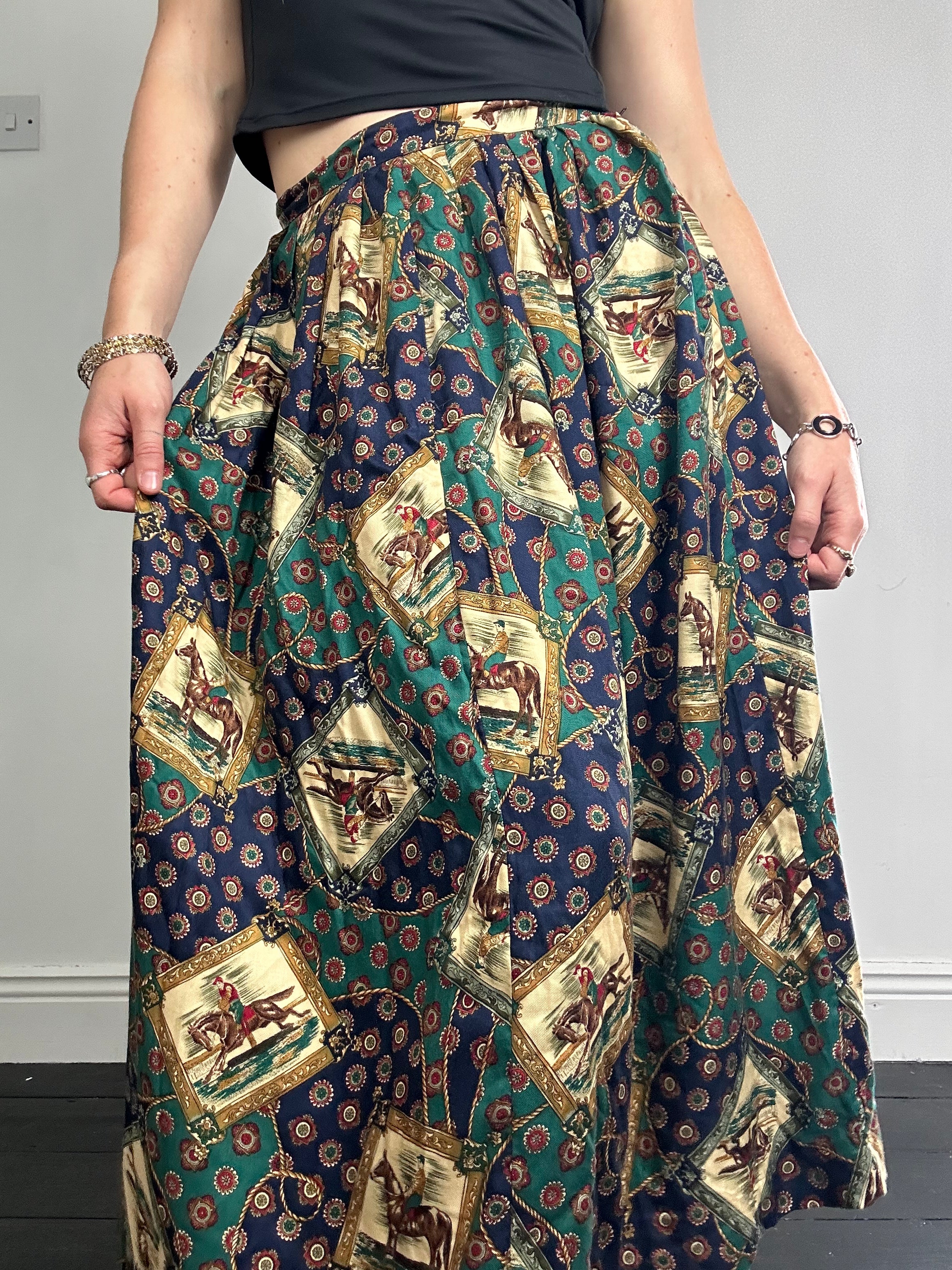 horse print Midi Skirt Size 8