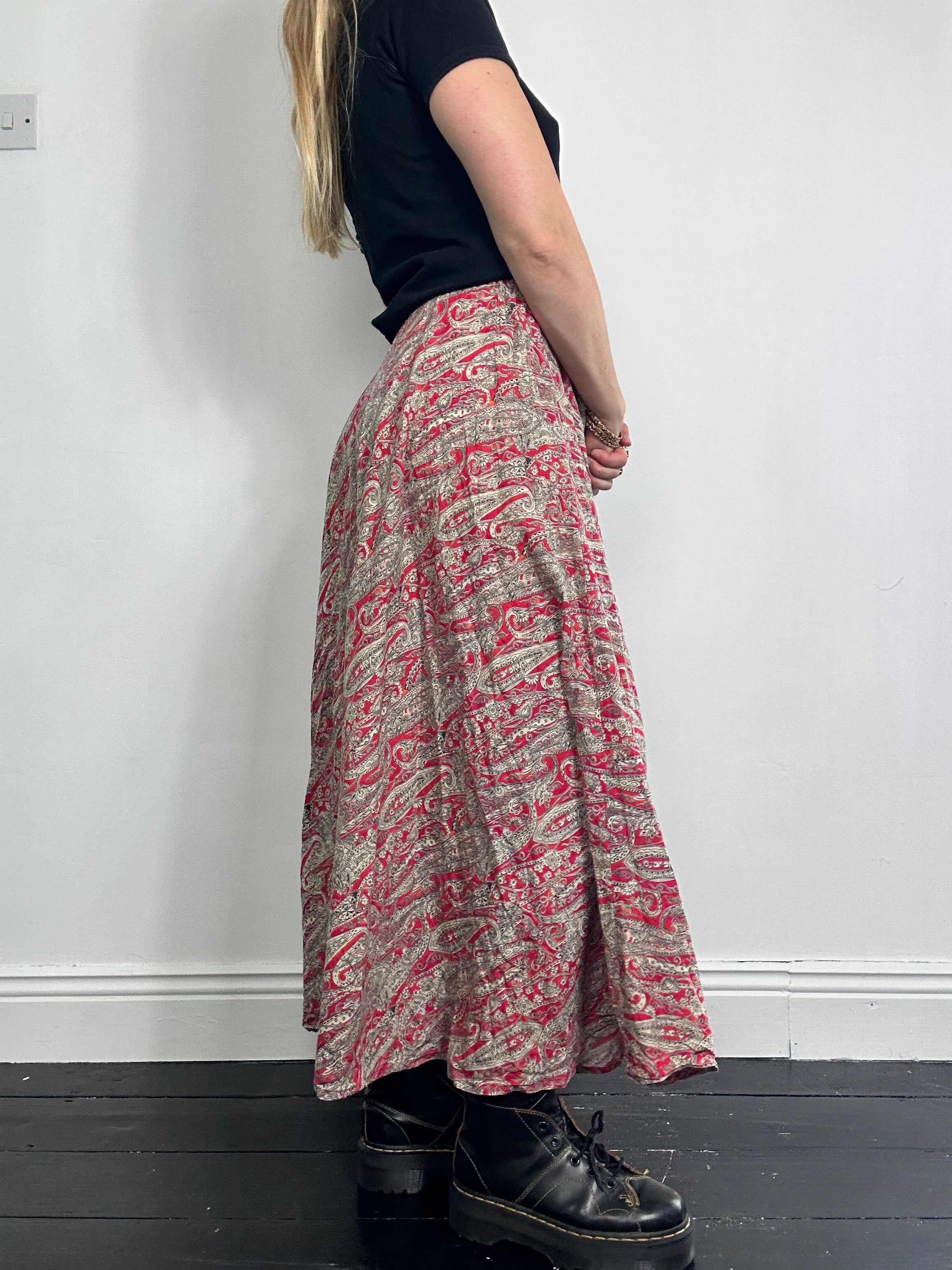 Paisley print Maxi Skirt Size 8