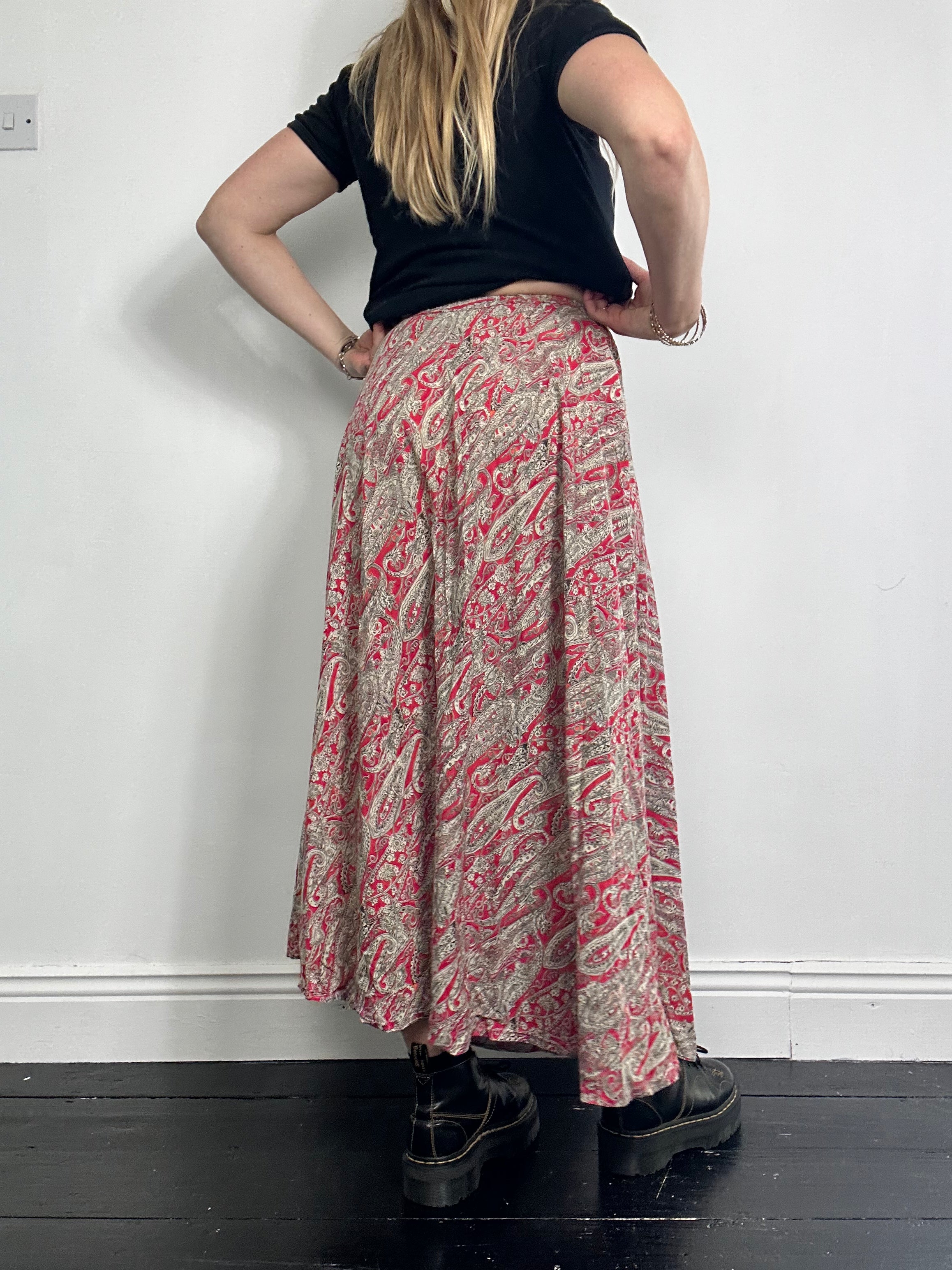 Paisley print Maxi Skirt Size 8