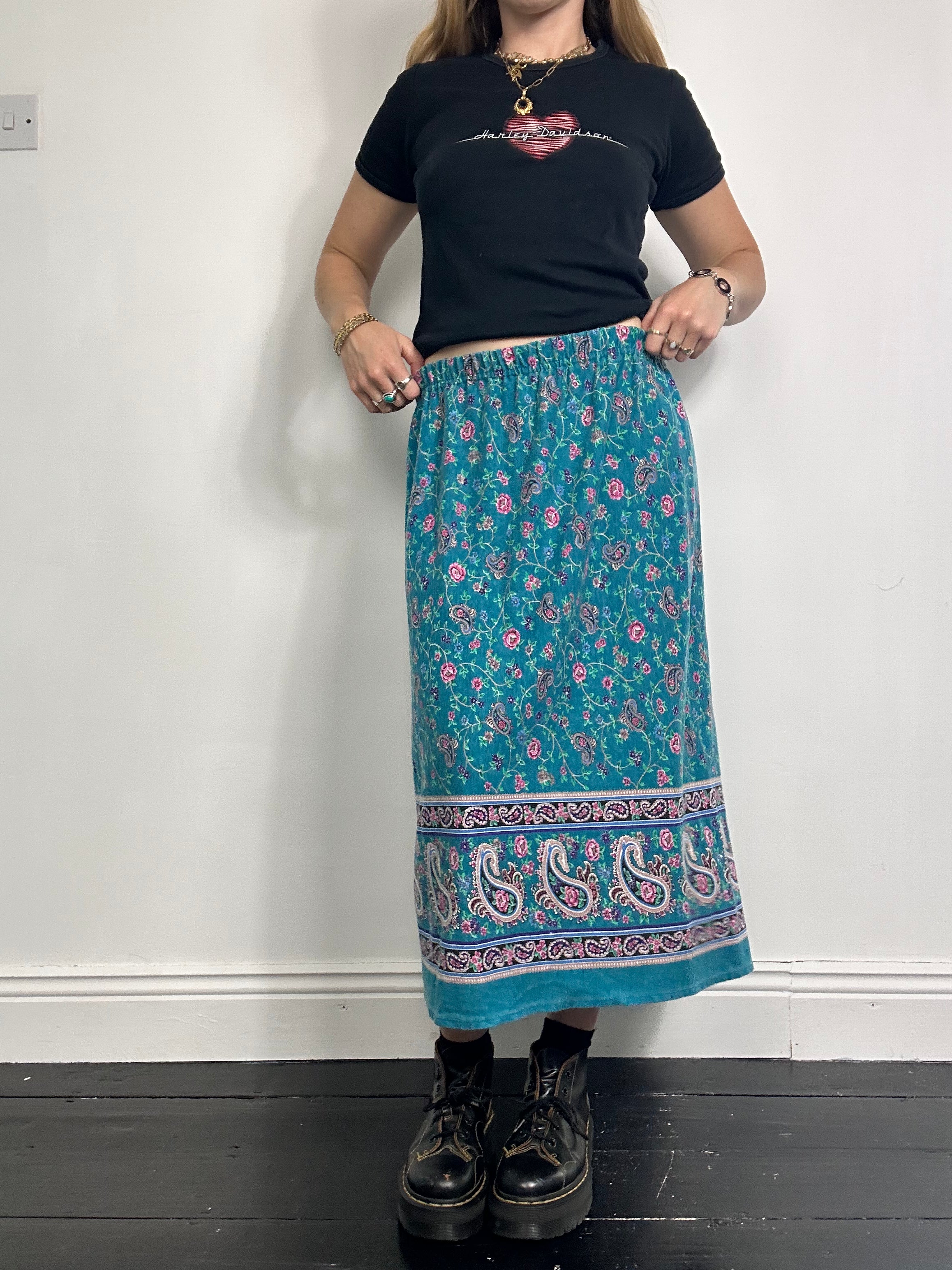 Paisley Print Midi Skirt Size 12/14
