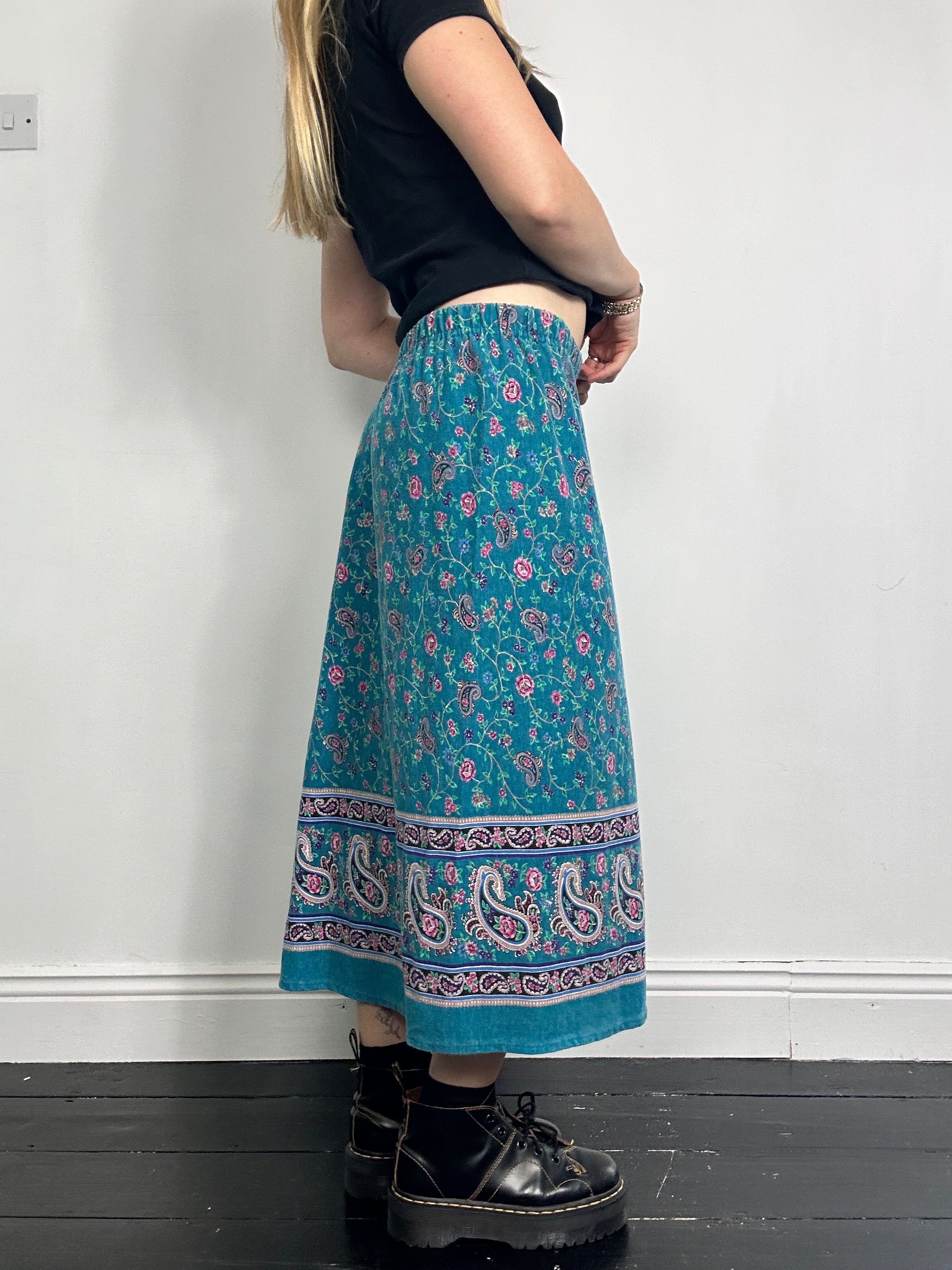Paisley Print Midi Skirt Size 12/14