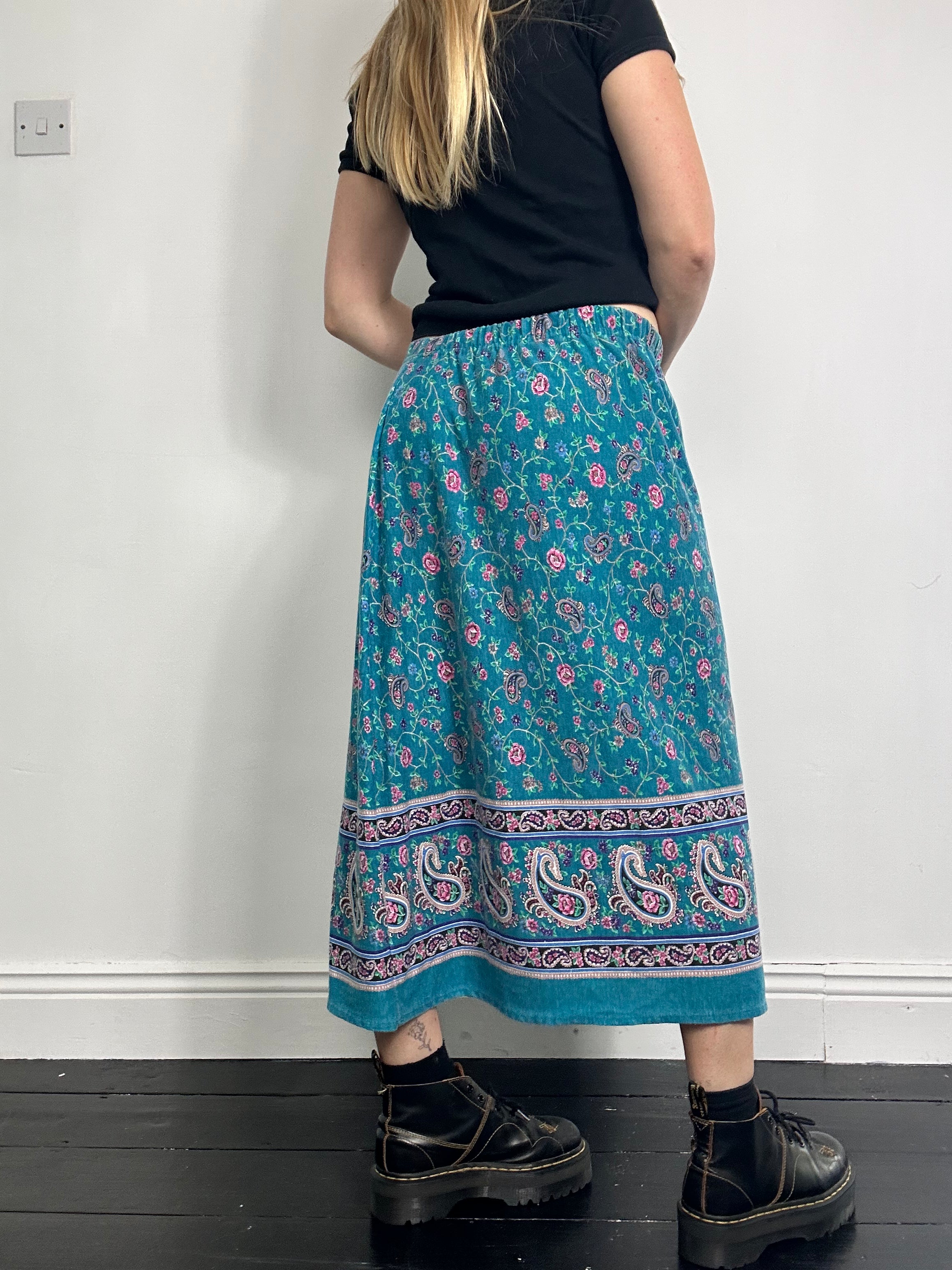 Paisley Print Midi Skirt Size 12/14