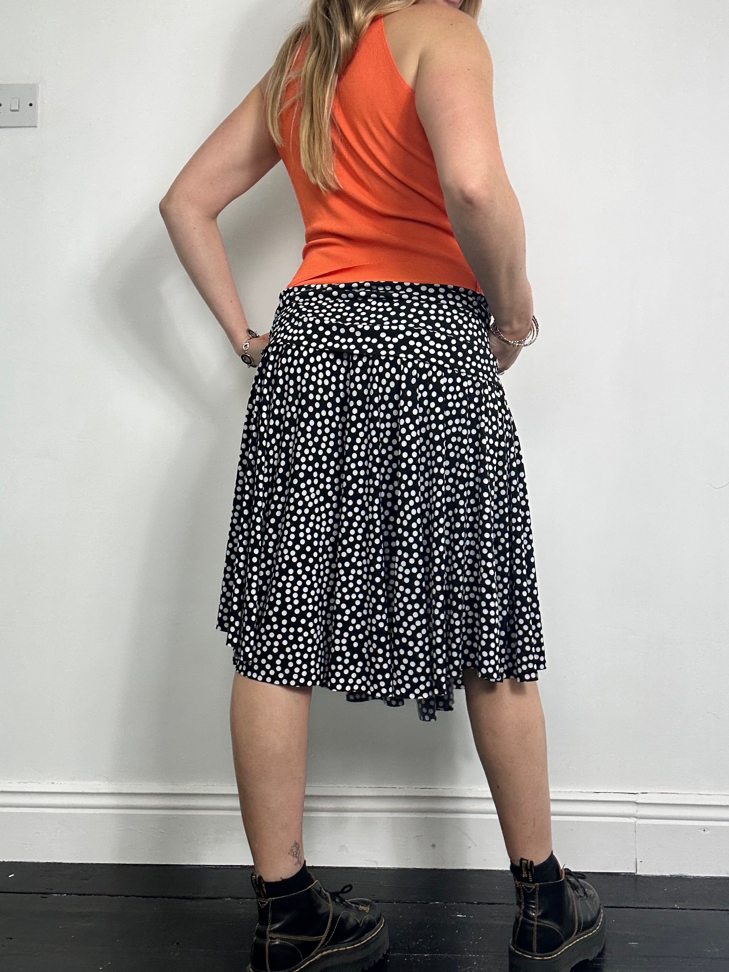 Polkadot jersey Skirt Size 14