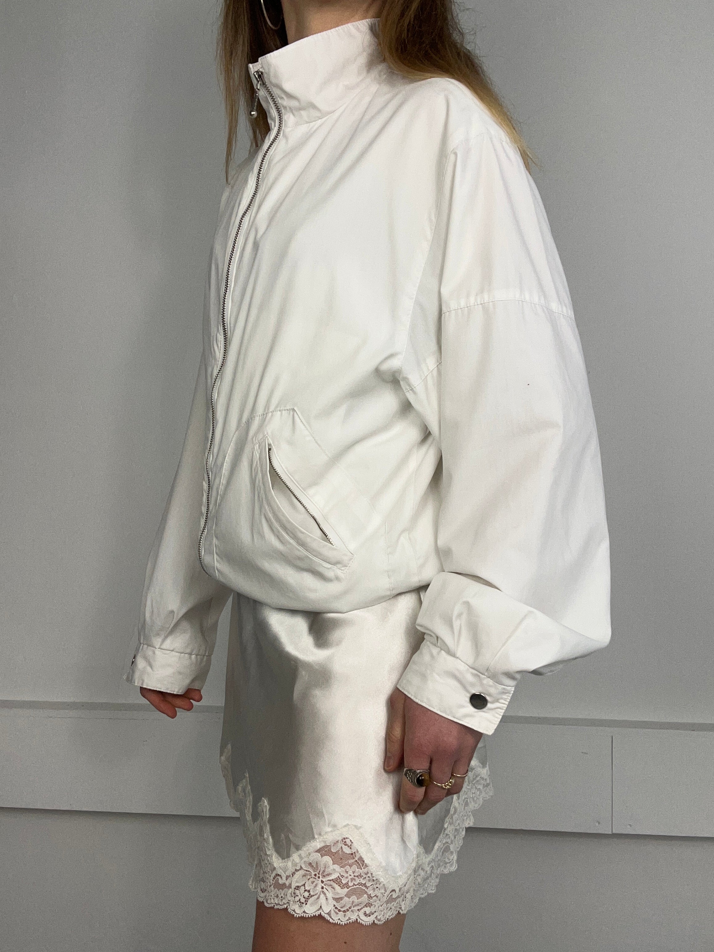 White 80's TrackJacket Size S/M