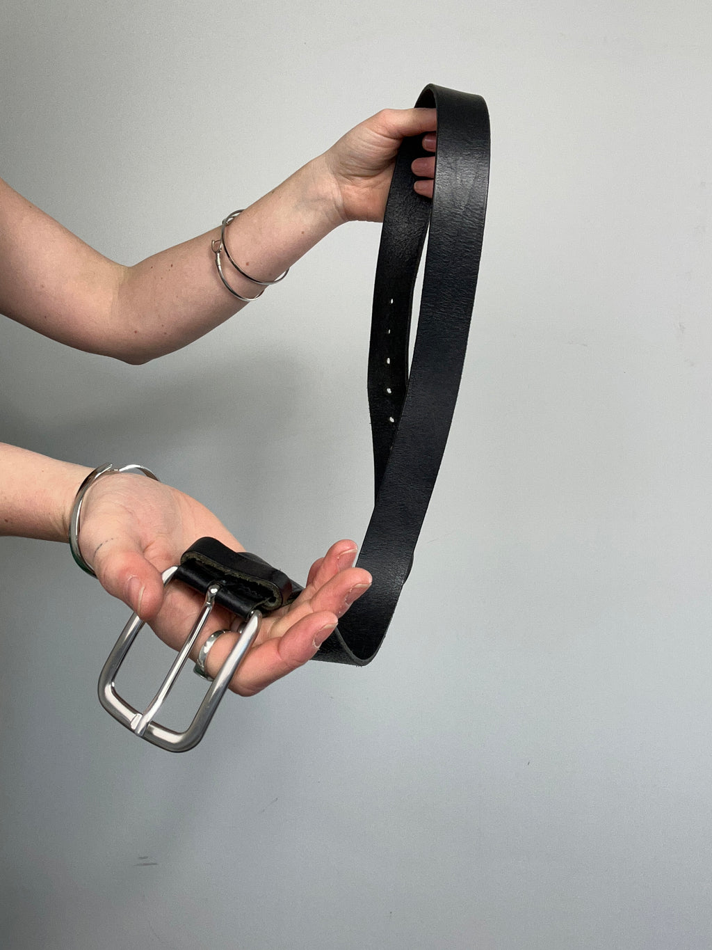 Leather Black belt size