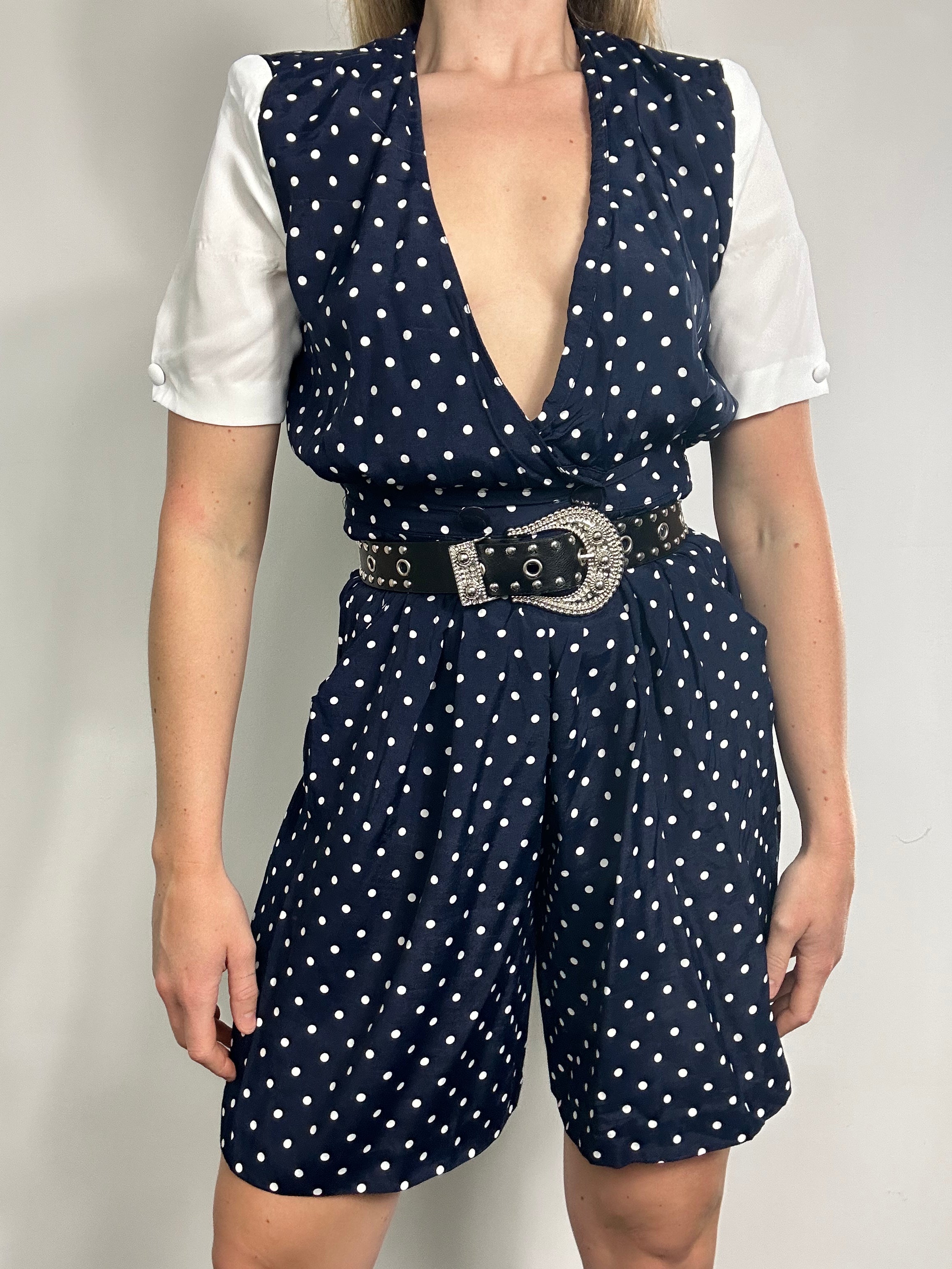 Polkadot 80's Playsuit Size 8/10