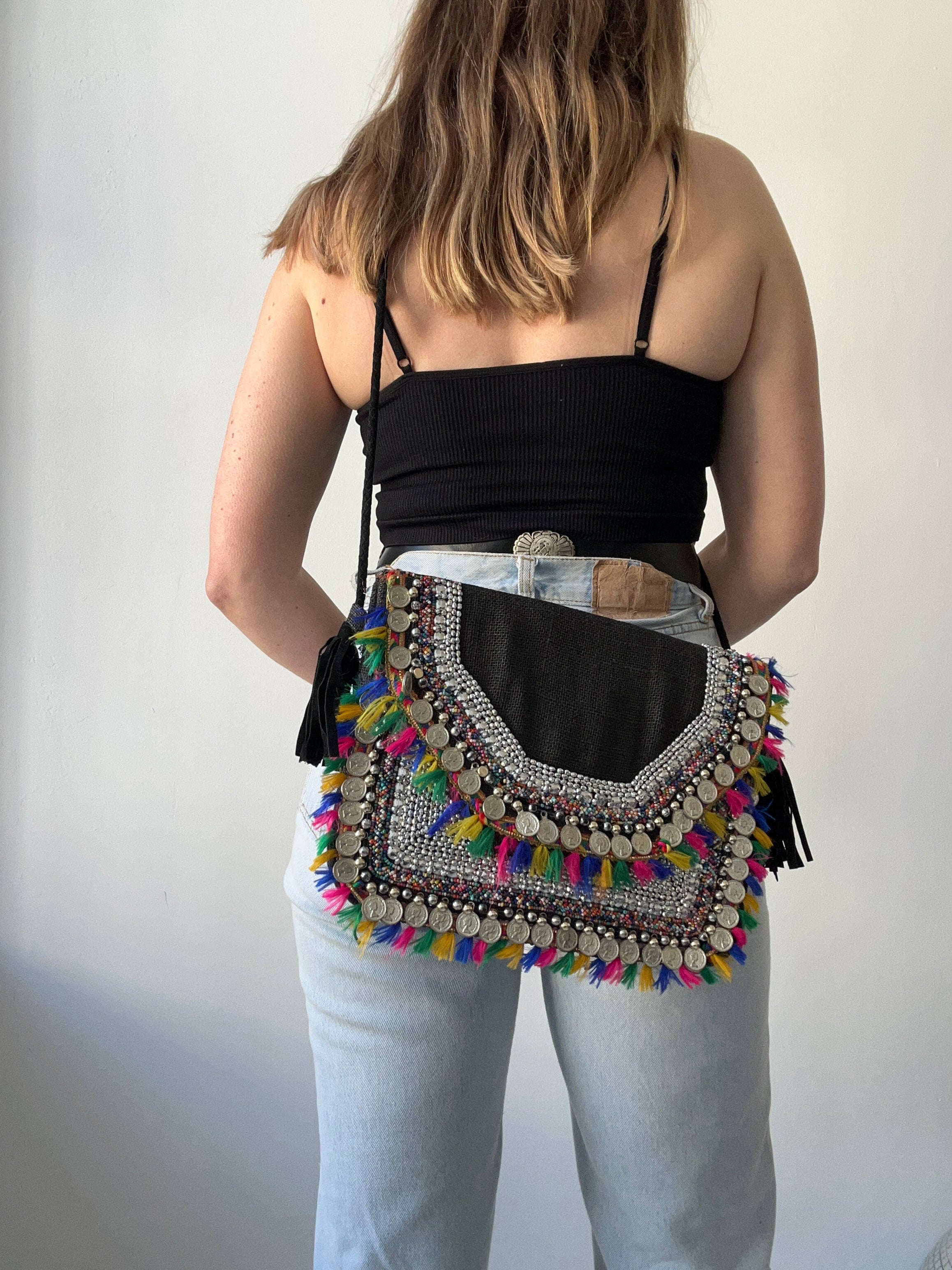 Beaded cross Body Bag