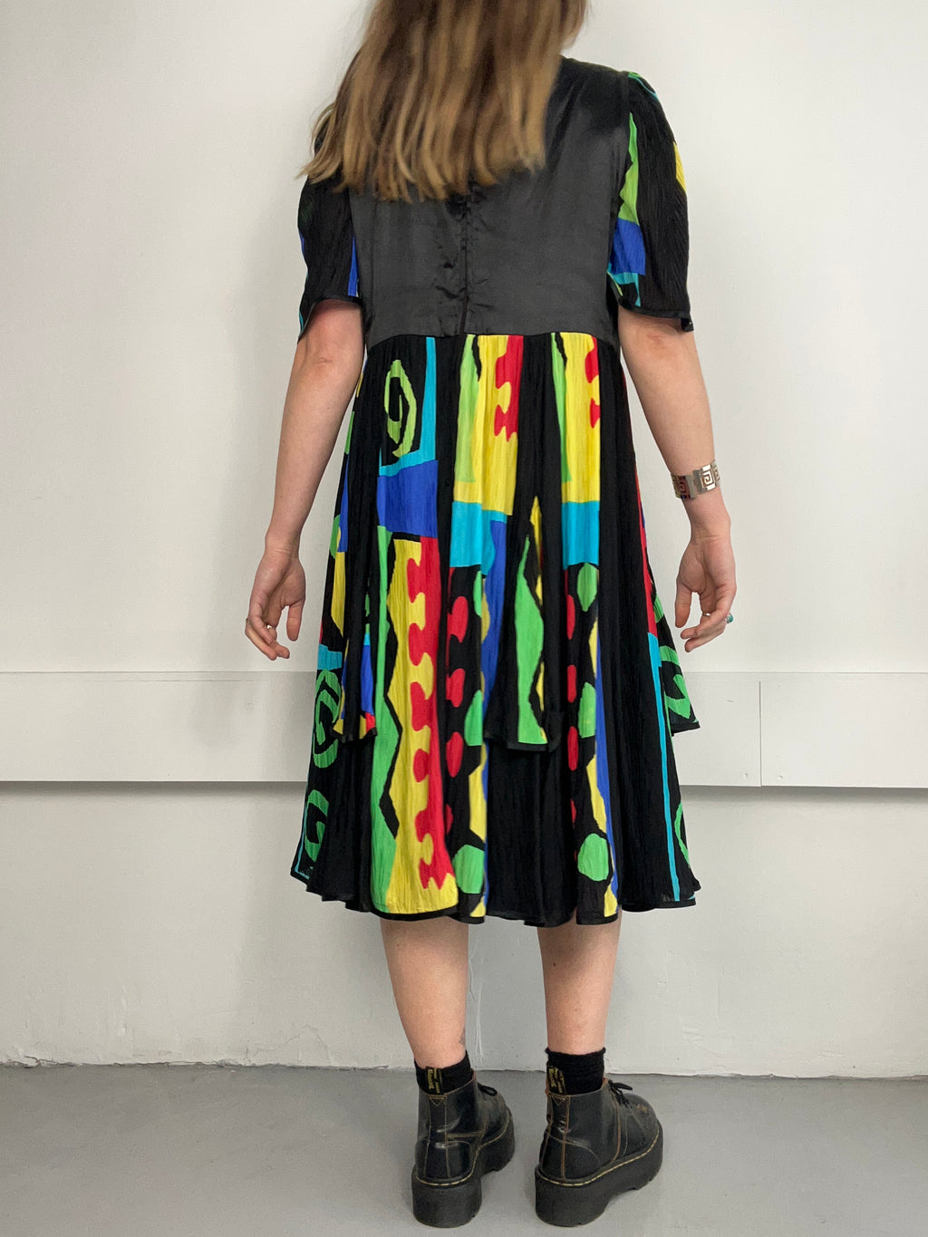 90's Swirl Print Dress Size 14